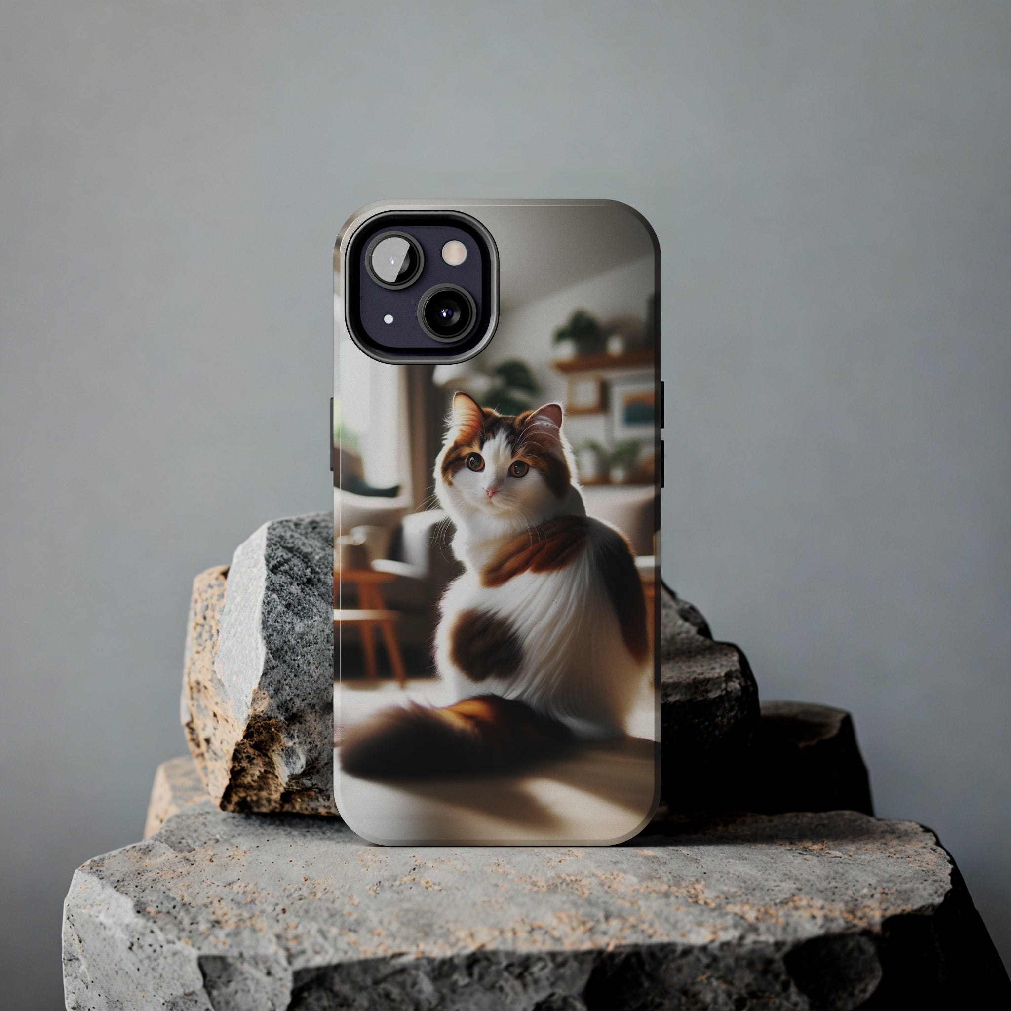 White-brown cat - Tough Phone Case