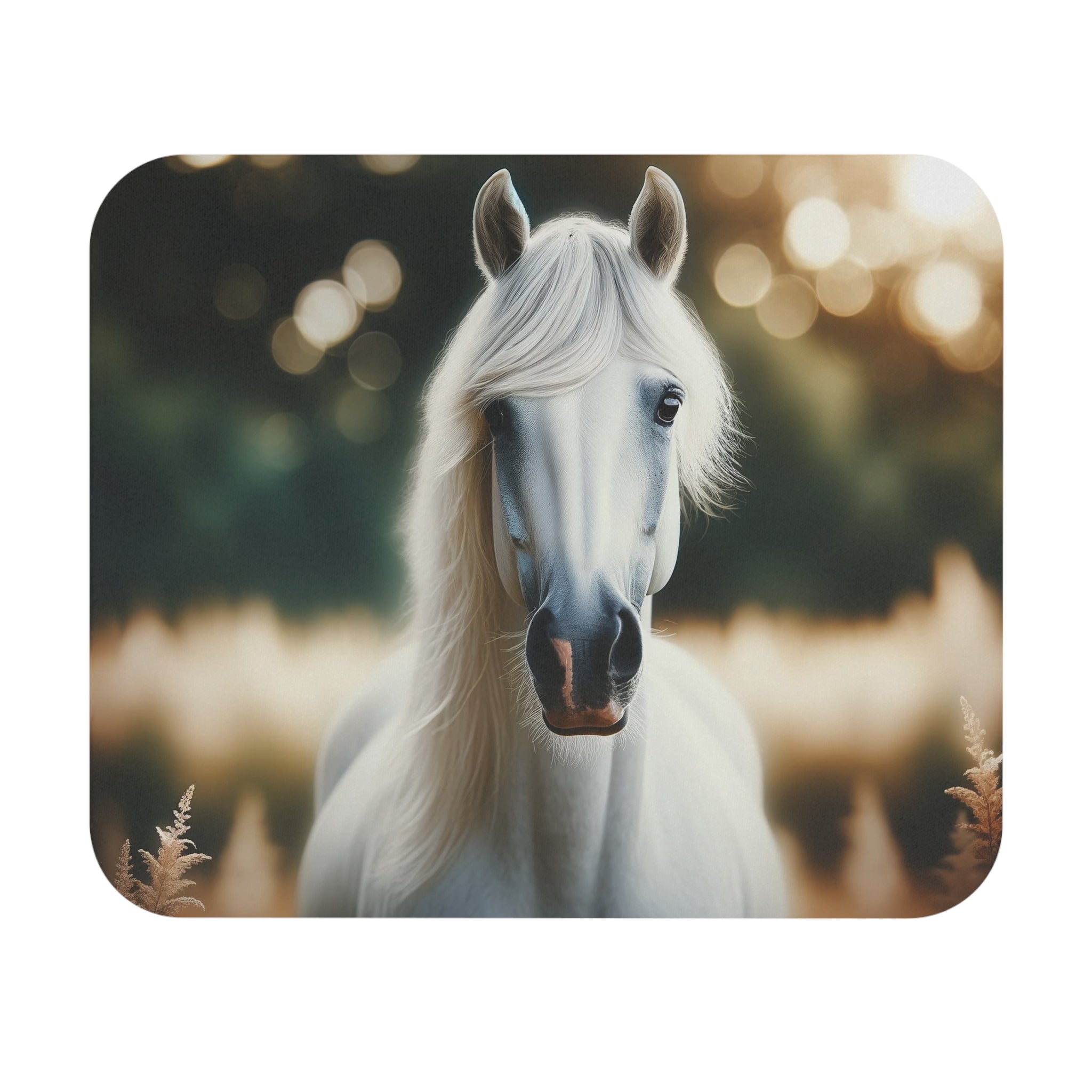 A white horse - Mouse Pad (Rectangle)