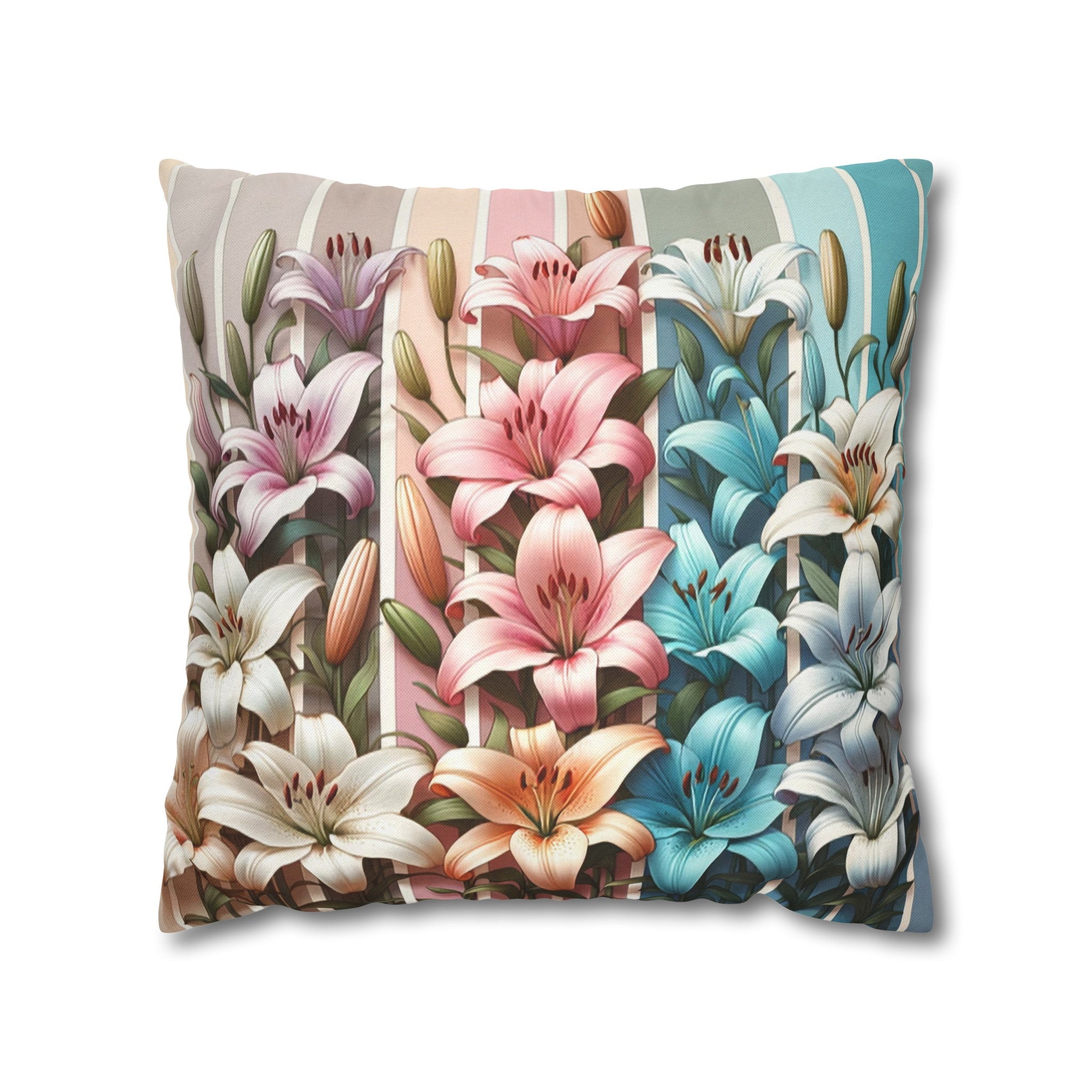 Lilies 4 - Polyester Square Pillowcase