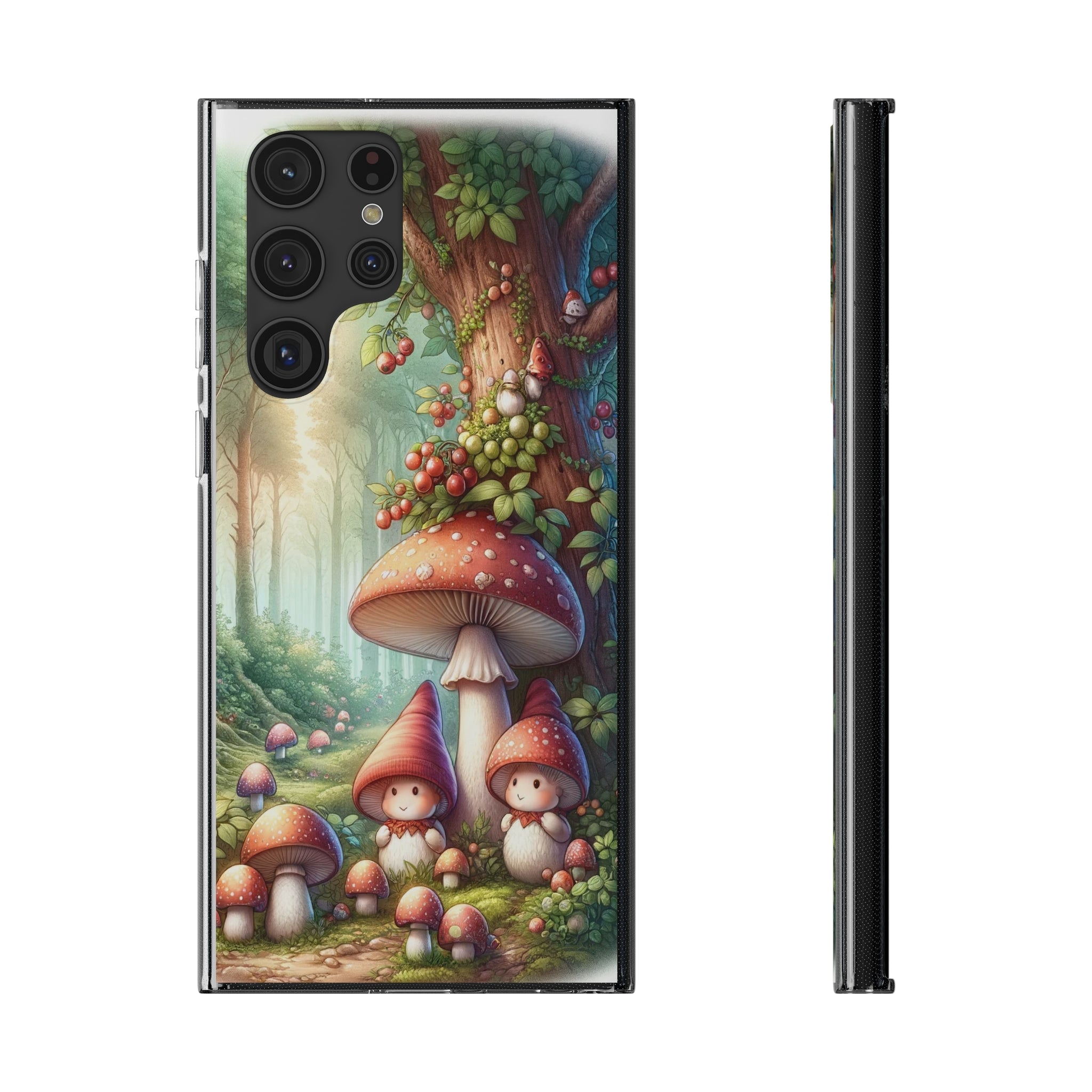 Gnomes and mushrooms - Soft Phone Case