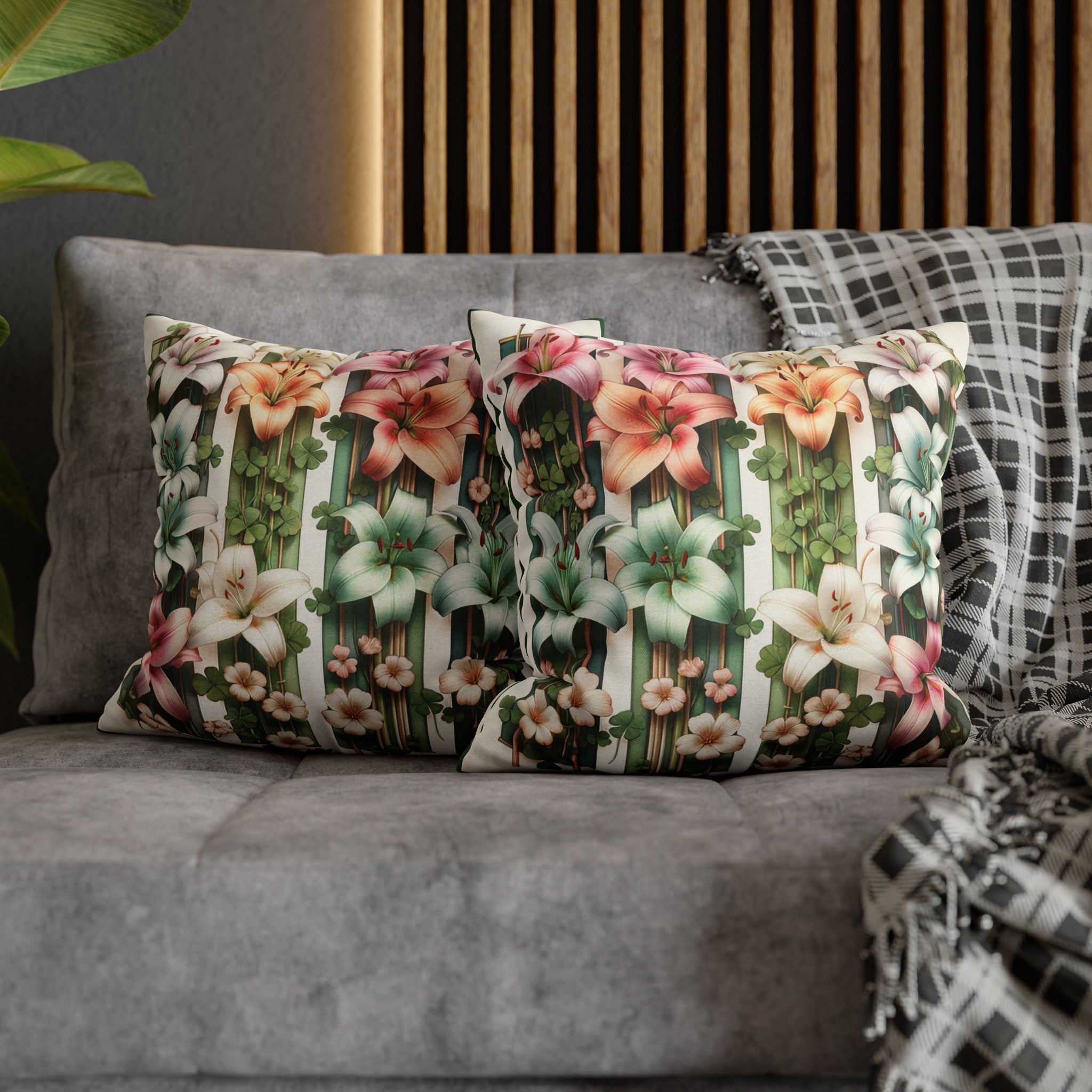 Lilies 1 - Polyester Square Pillowcase