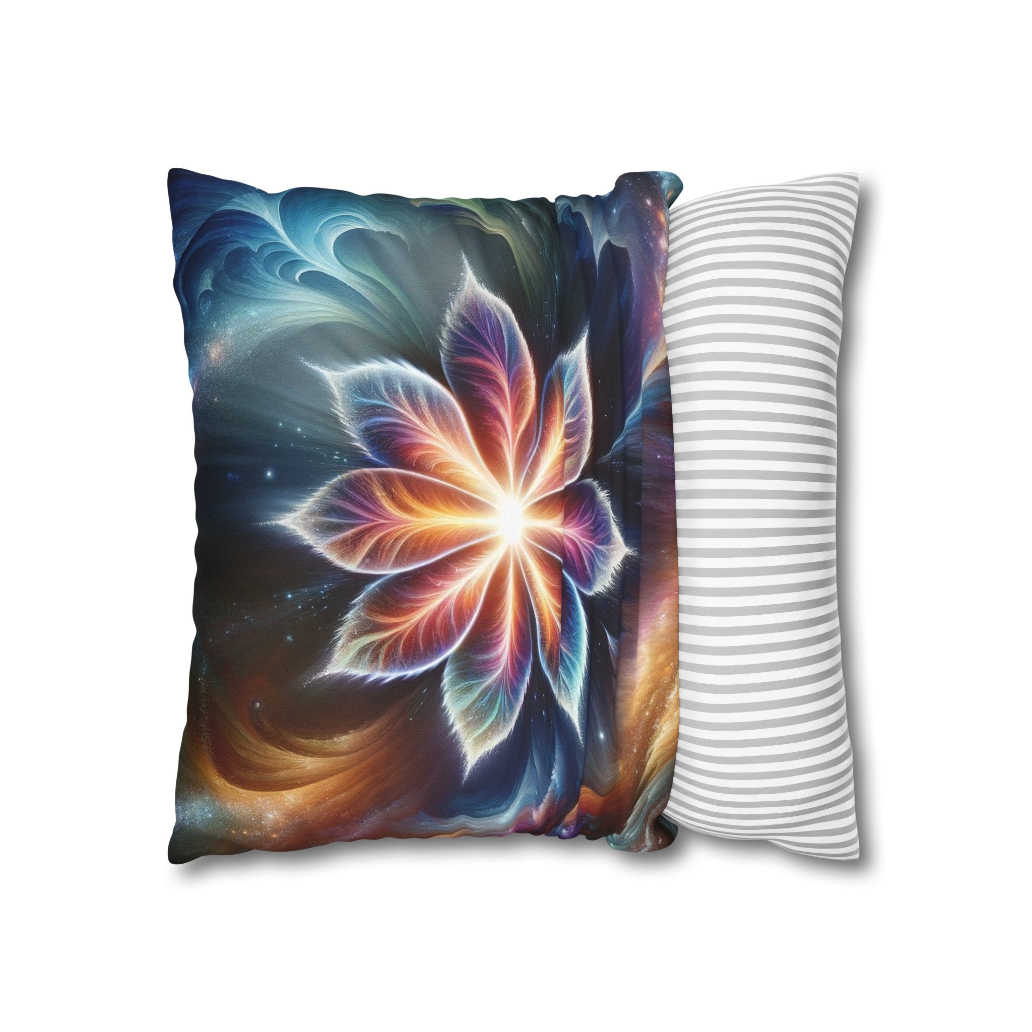 Galaxy-flower 2 - Spun Polyester Square Pillowcase