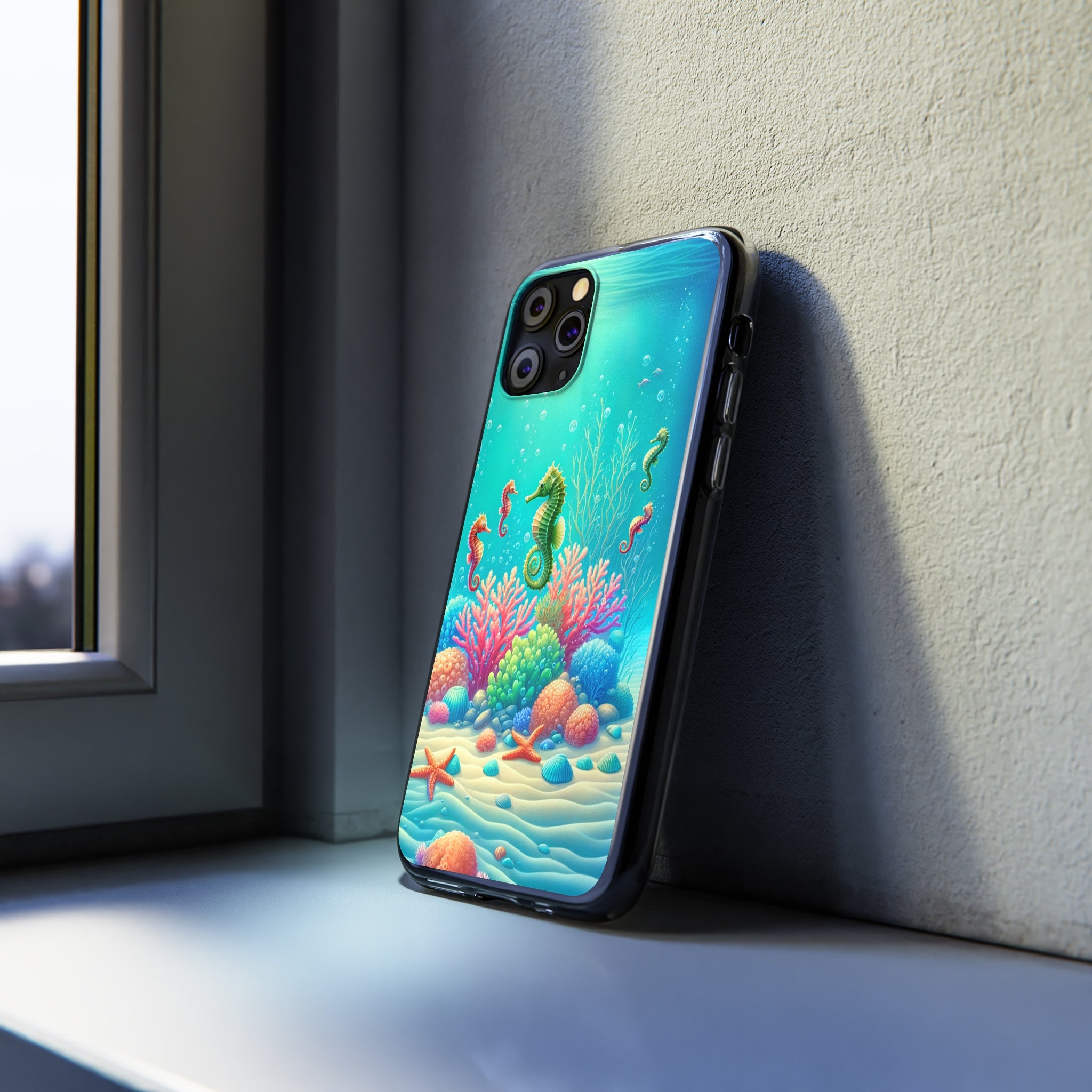 Seahorses - Soft Phone Case