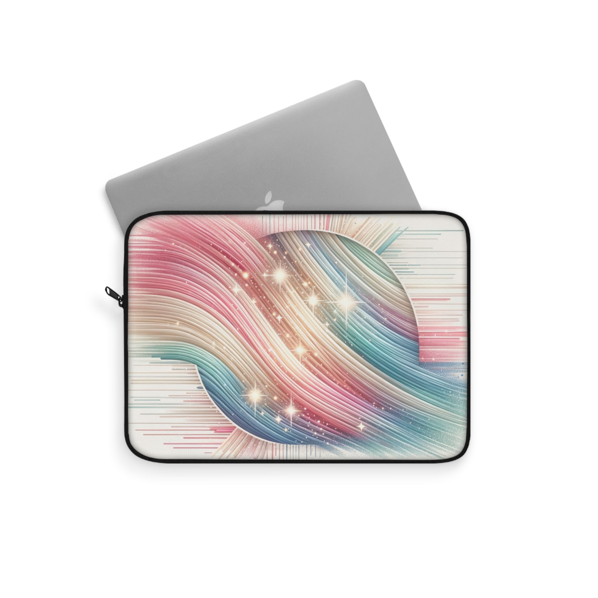 Pastel lines through circle - Laptop Sleeve