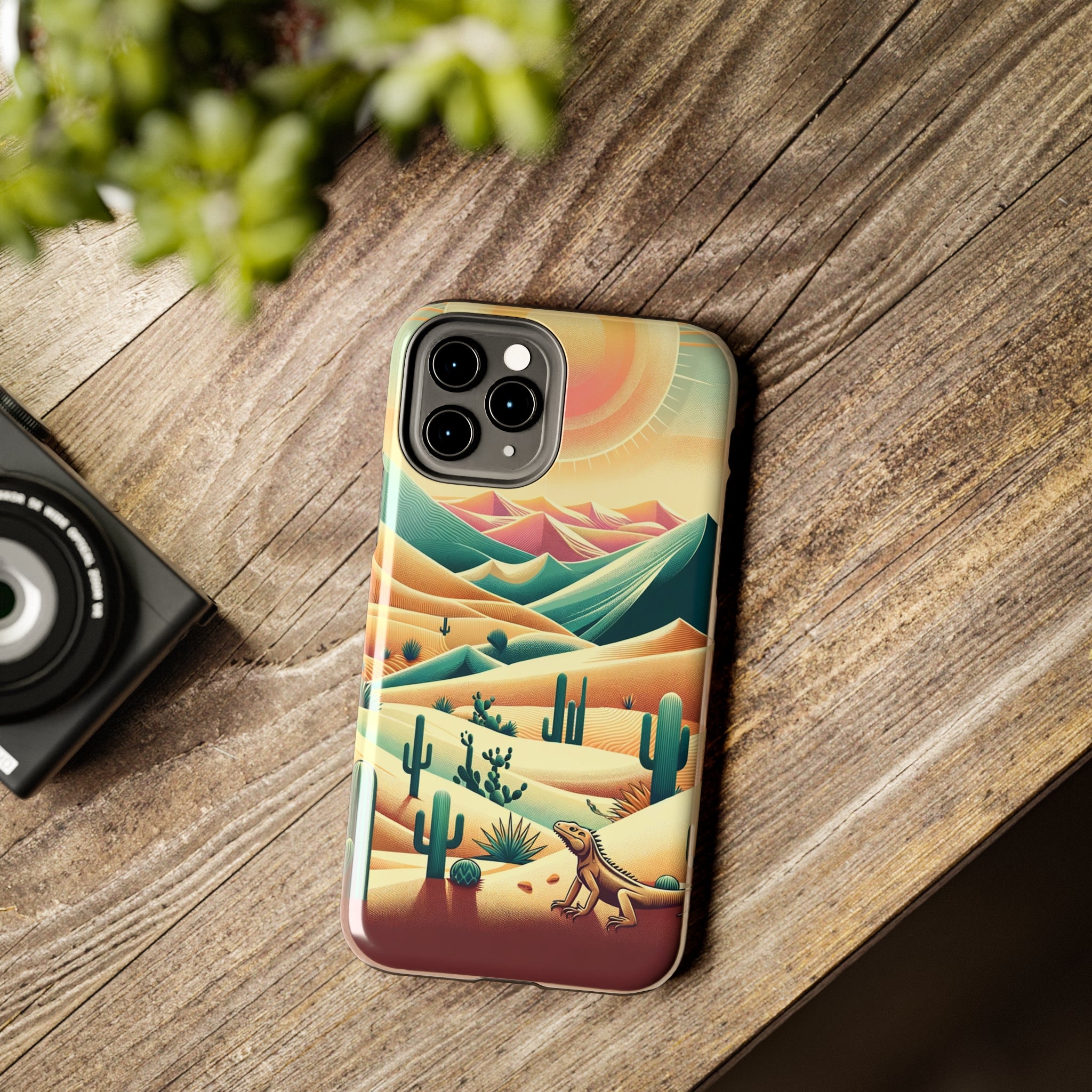 Iguana in the desert - Tough Phone Case