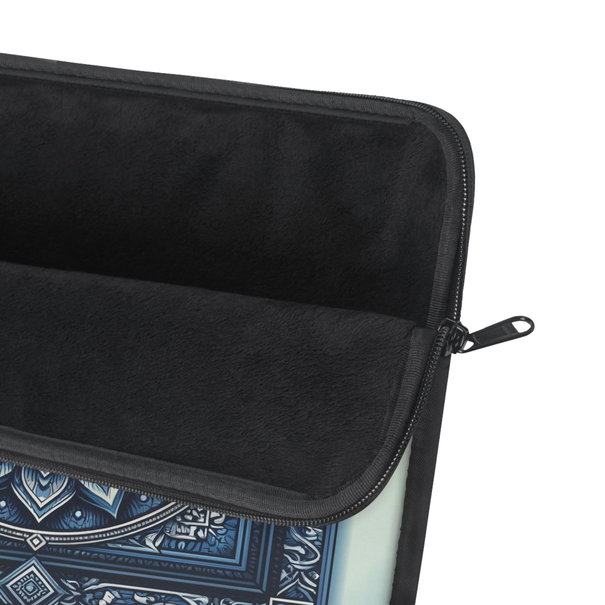 Square, blue and white Mandala - Laptop Sleeve