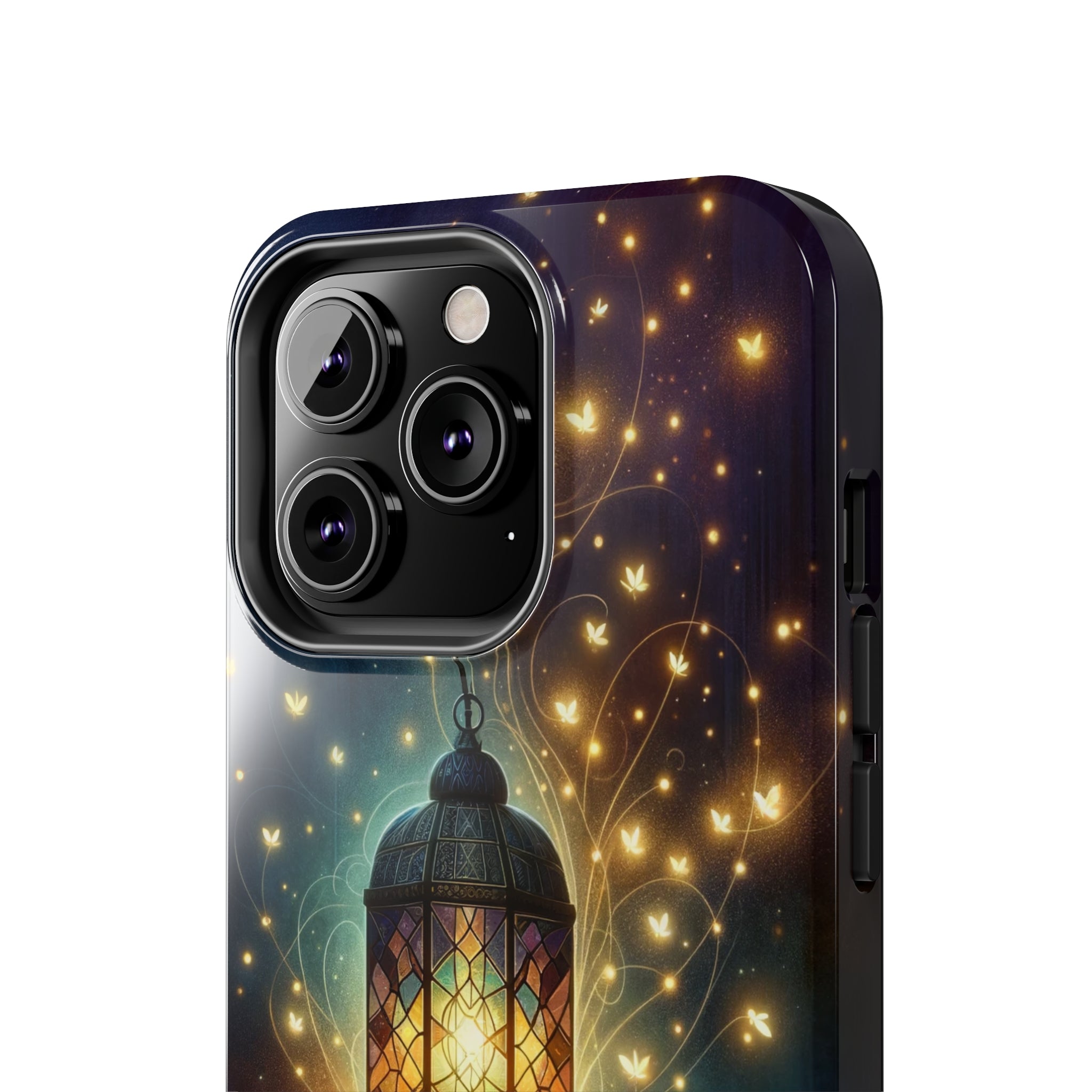 Fireflies around lamp - Tough Phone Case