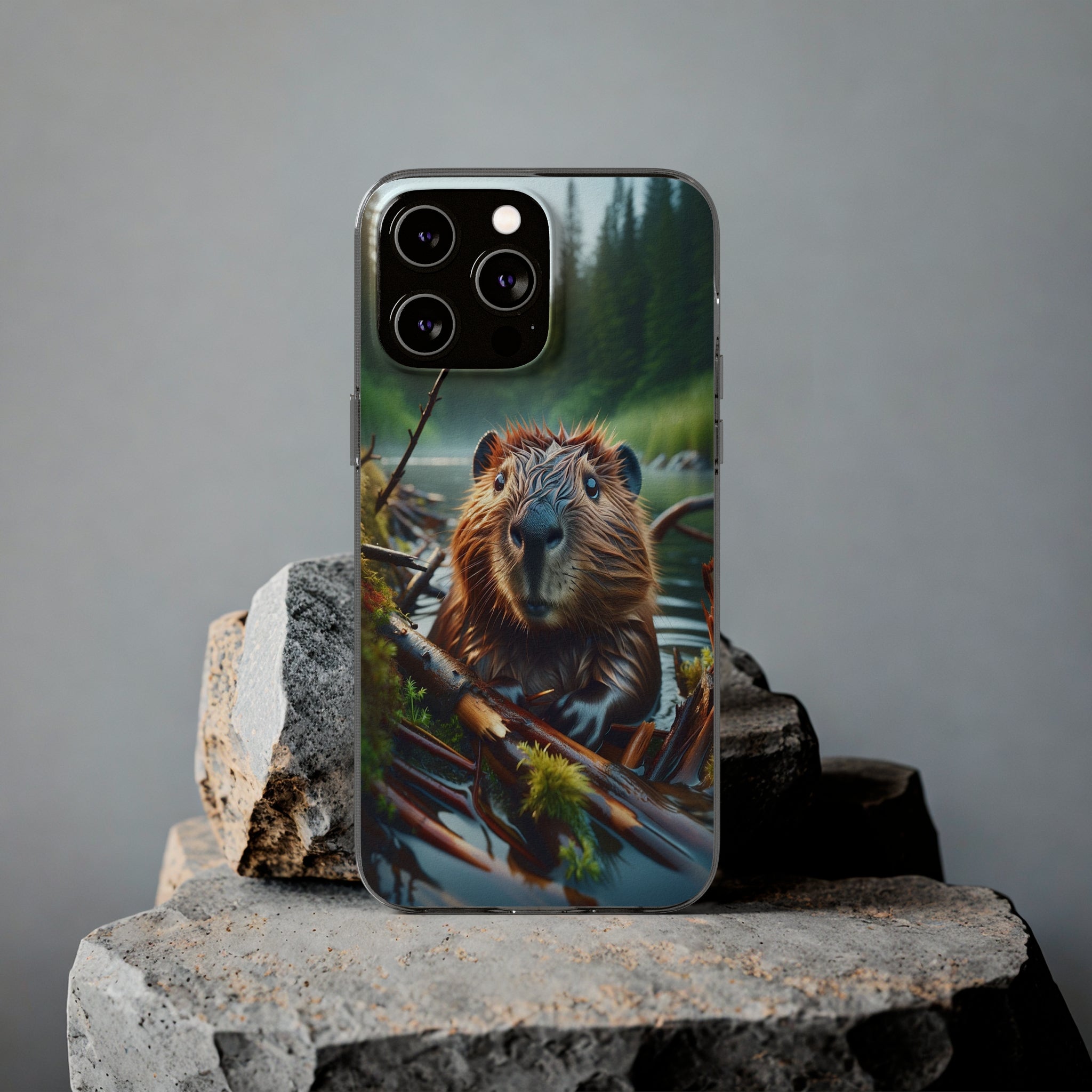 Curious Beaver - Soft Phone Case