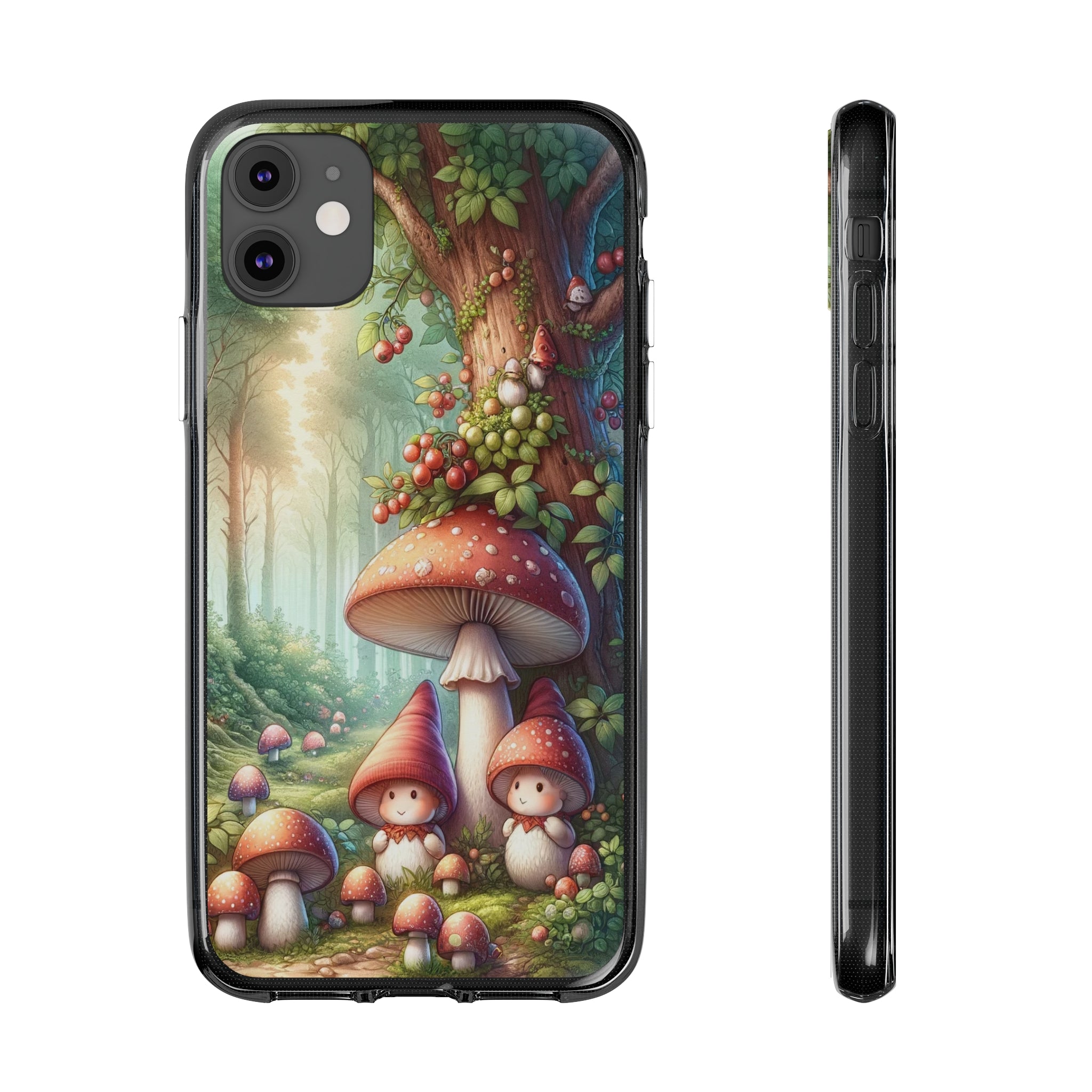 Gnomes and mushrooms - Soft Phone Case