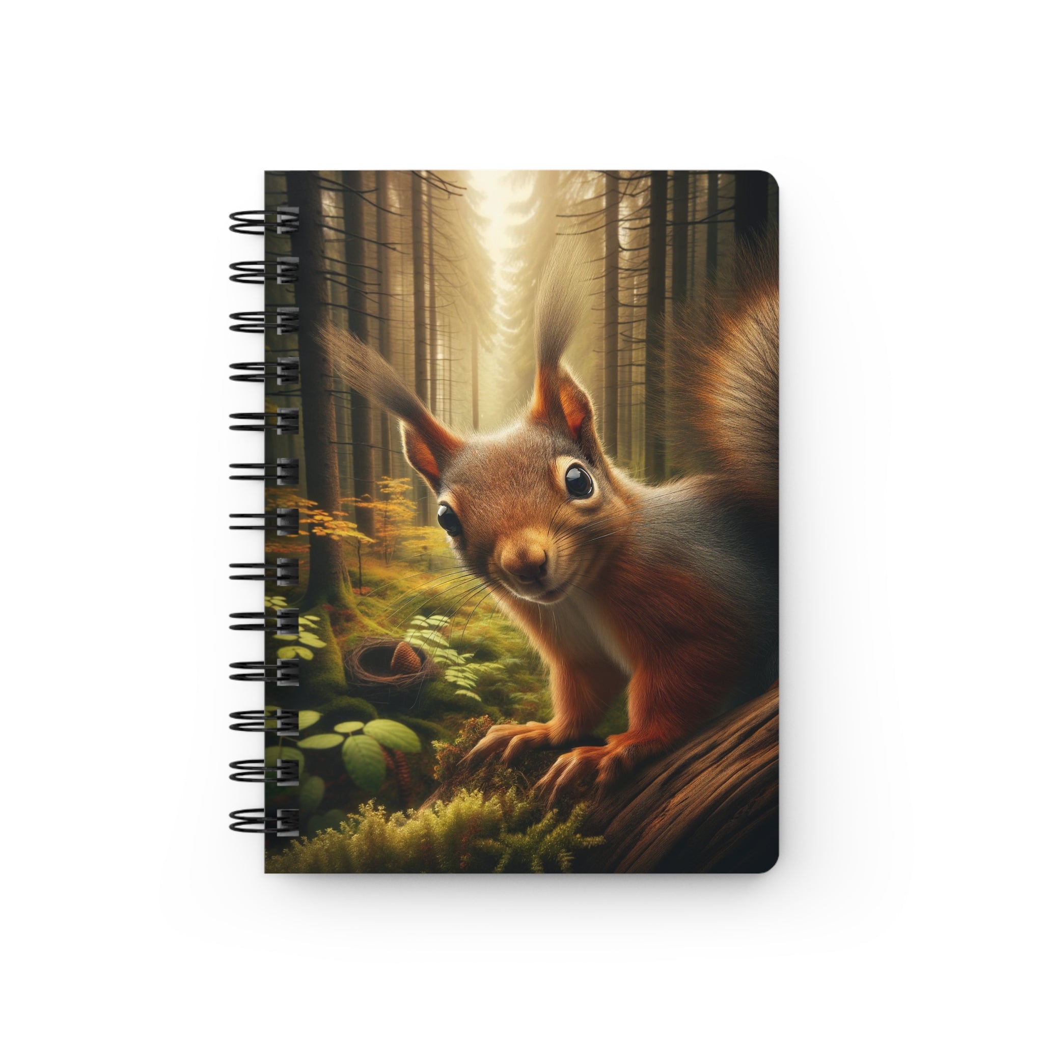 A curious squirrel 2 - Spiral Notebook