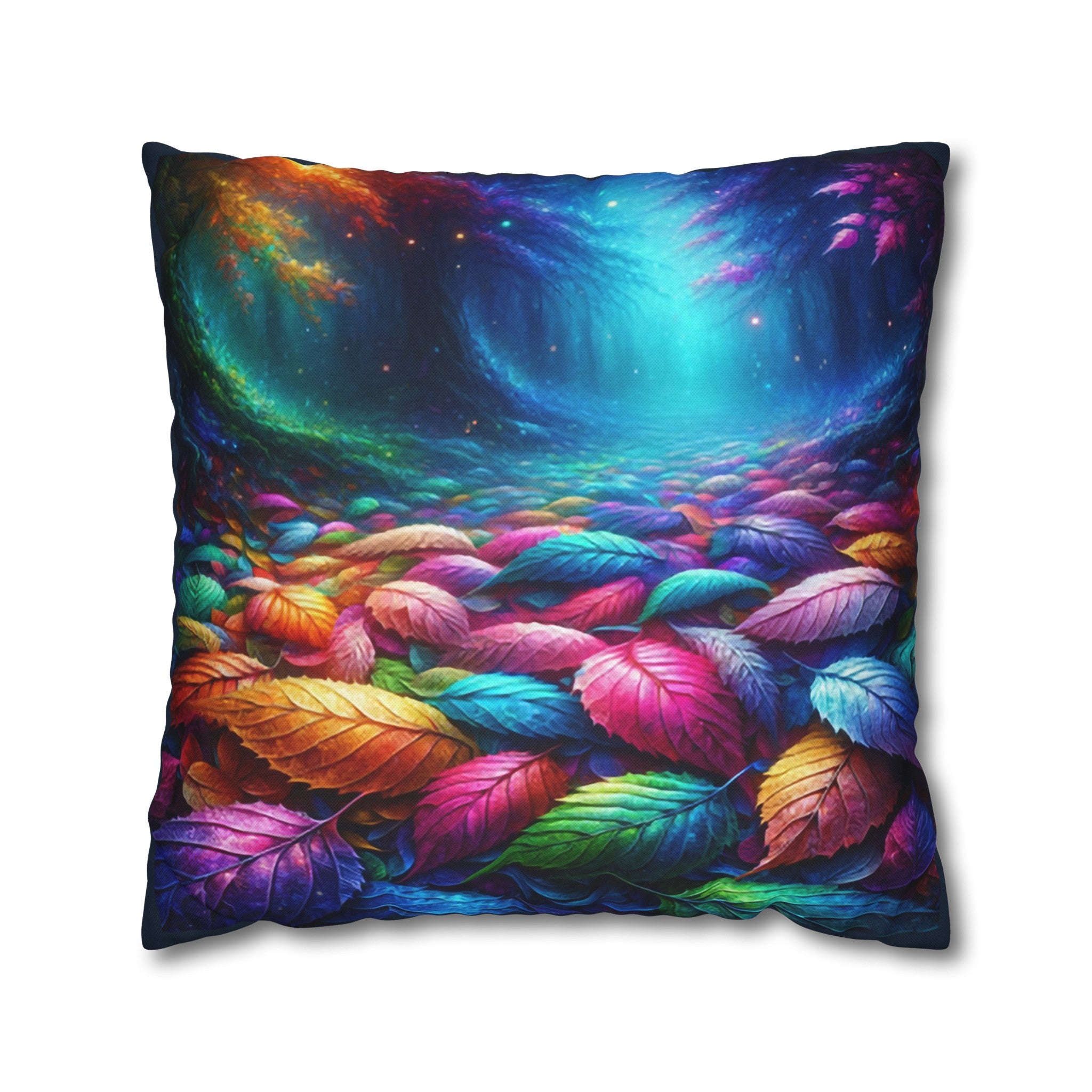 Magical Leaves 1 -  Polyester Square Pillowcase