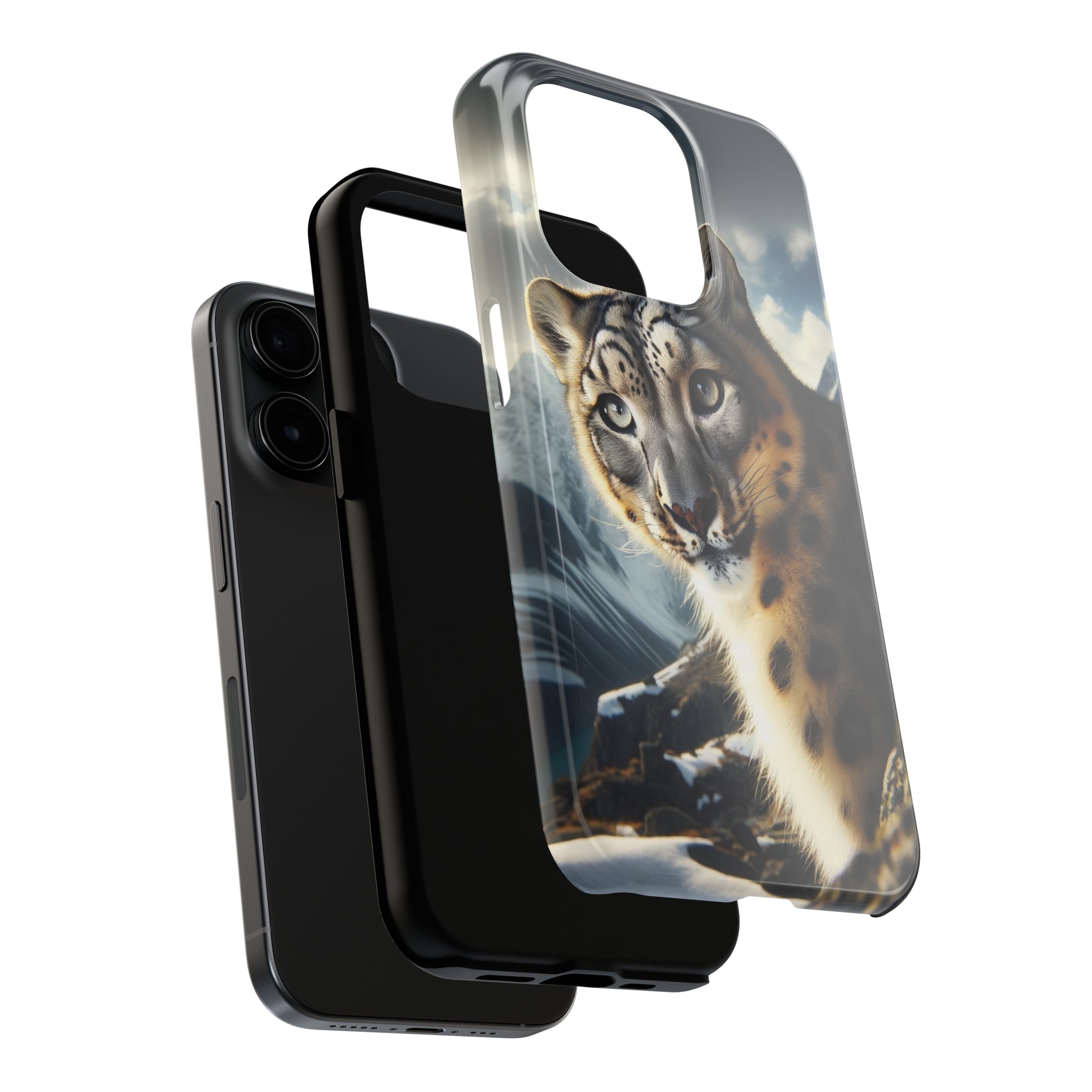 Curious Snow Leopard - Tough Phone Case