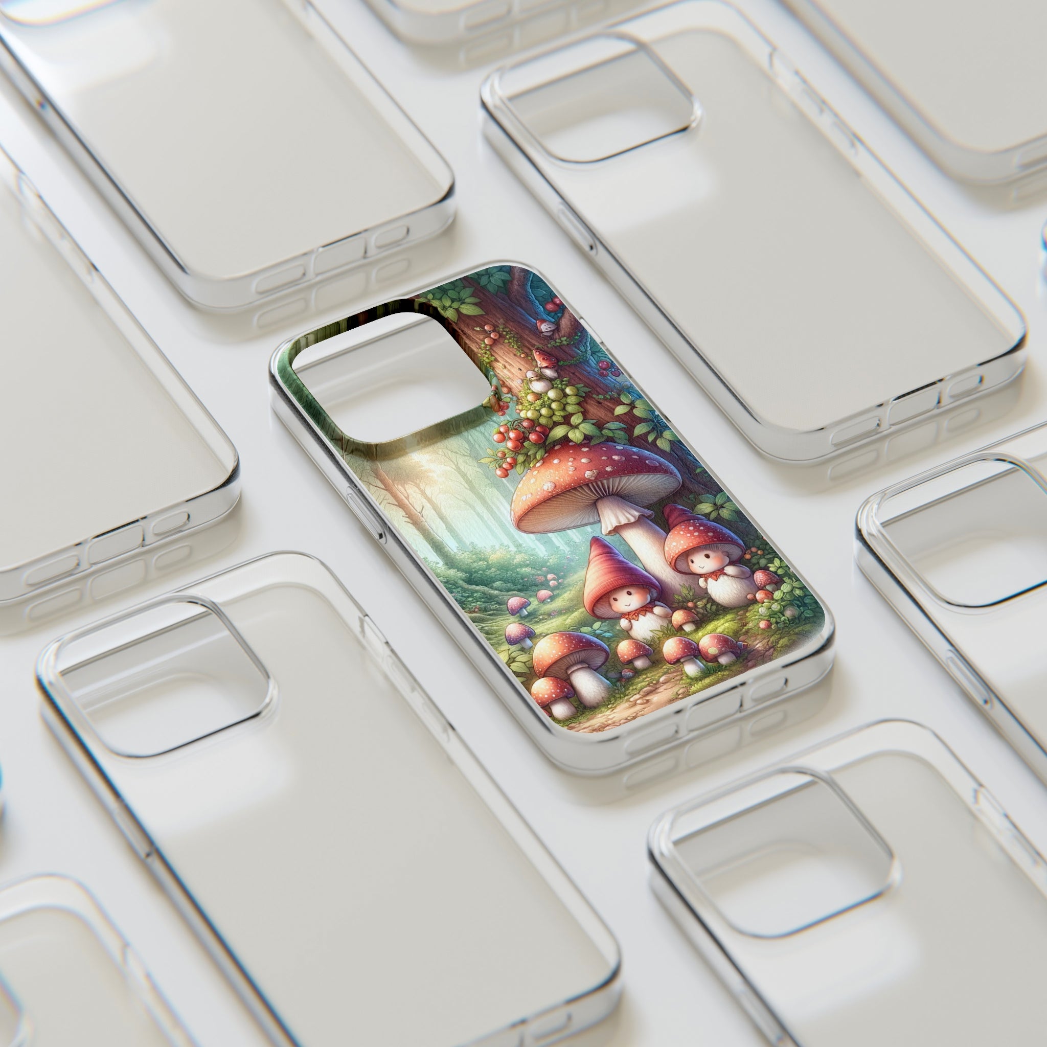 Gnomes and mushrooms - Soft Phone Case