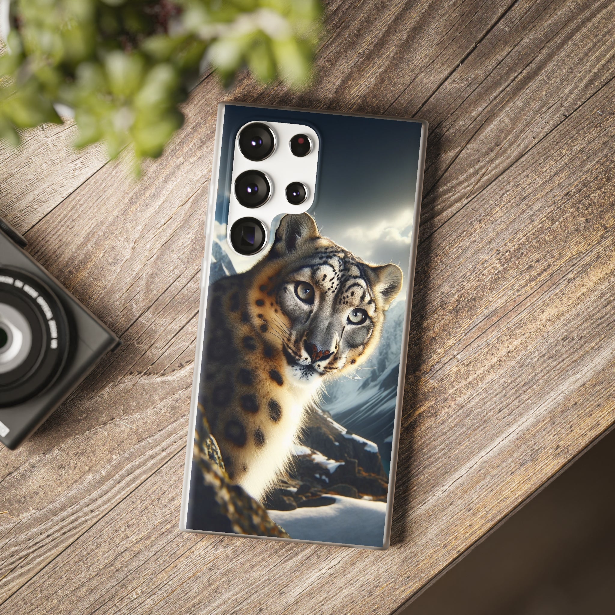 Curious Snow leopard - Flexi Case (Samsung only)