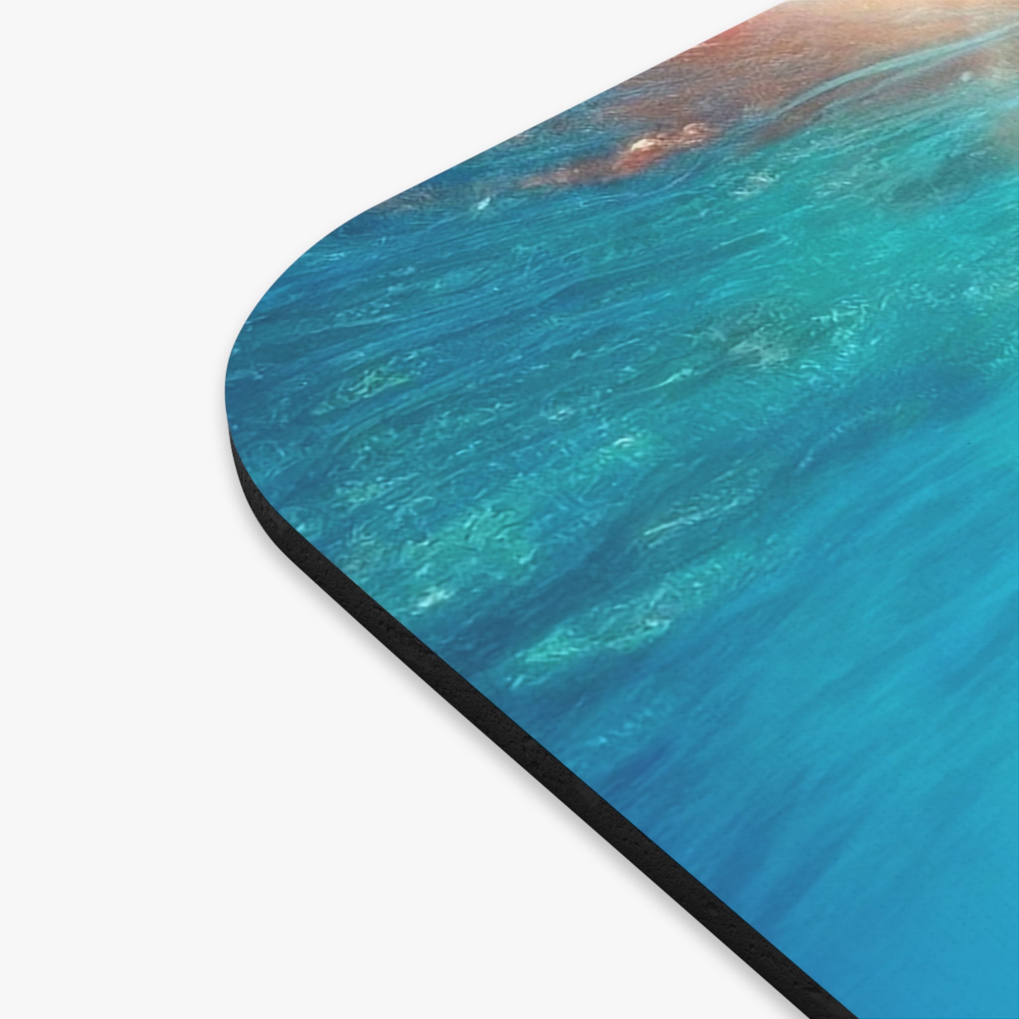 A colourful fish swimming around coral reef - Mouse Pad (Rectangle)