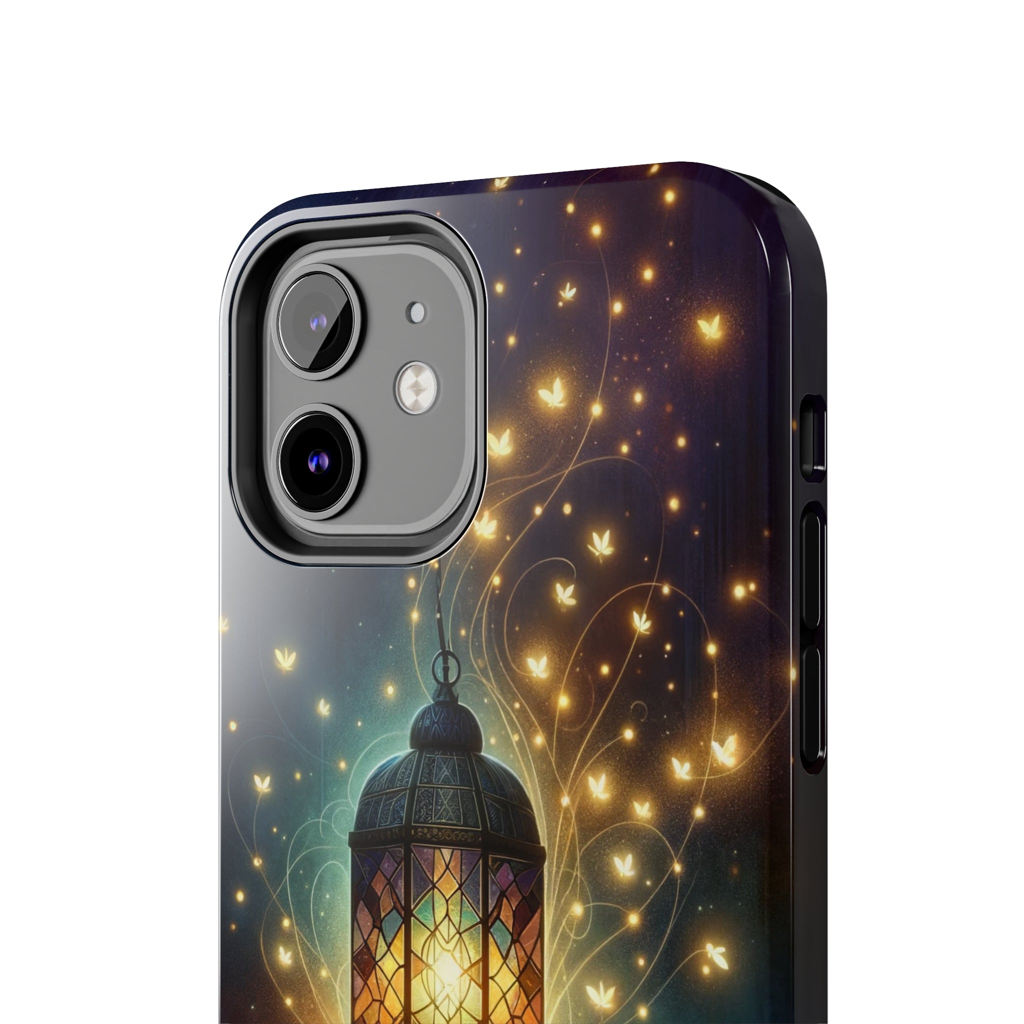 Fireflies around lamp - Tough Phone Case