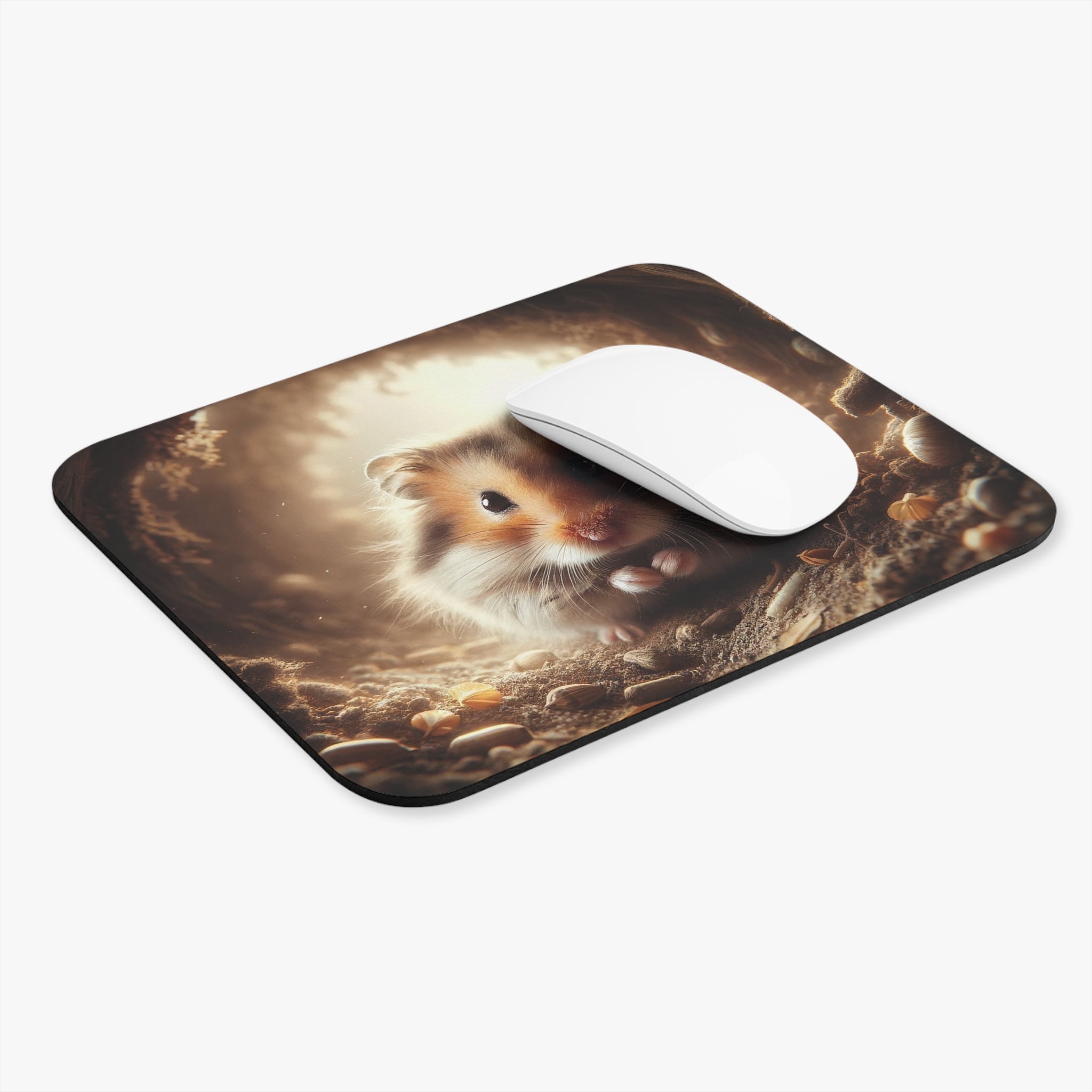 Hamster in a hole - Mouse Pad (Rectangle)