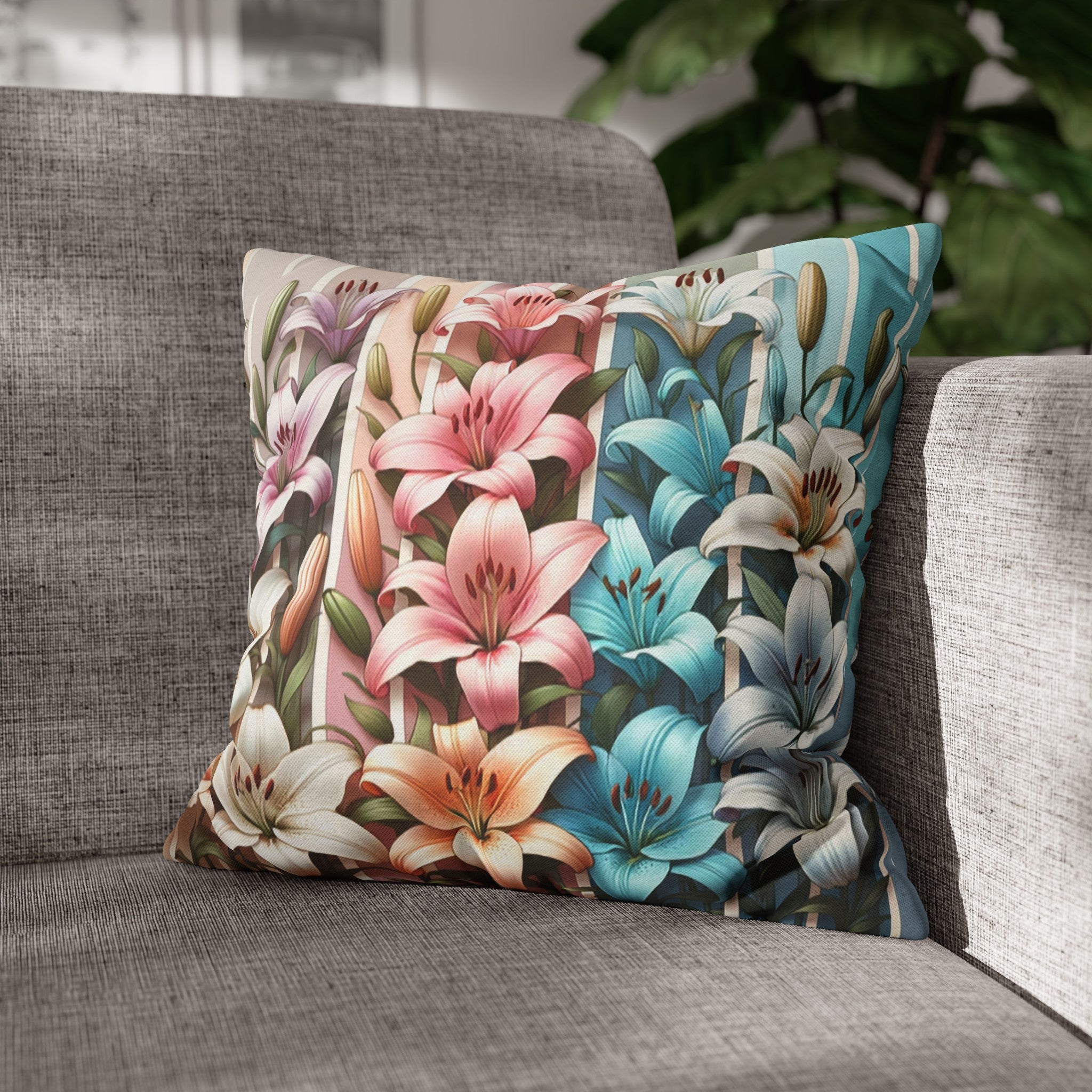 Lilies 4 - Polyester Square Pillowcase