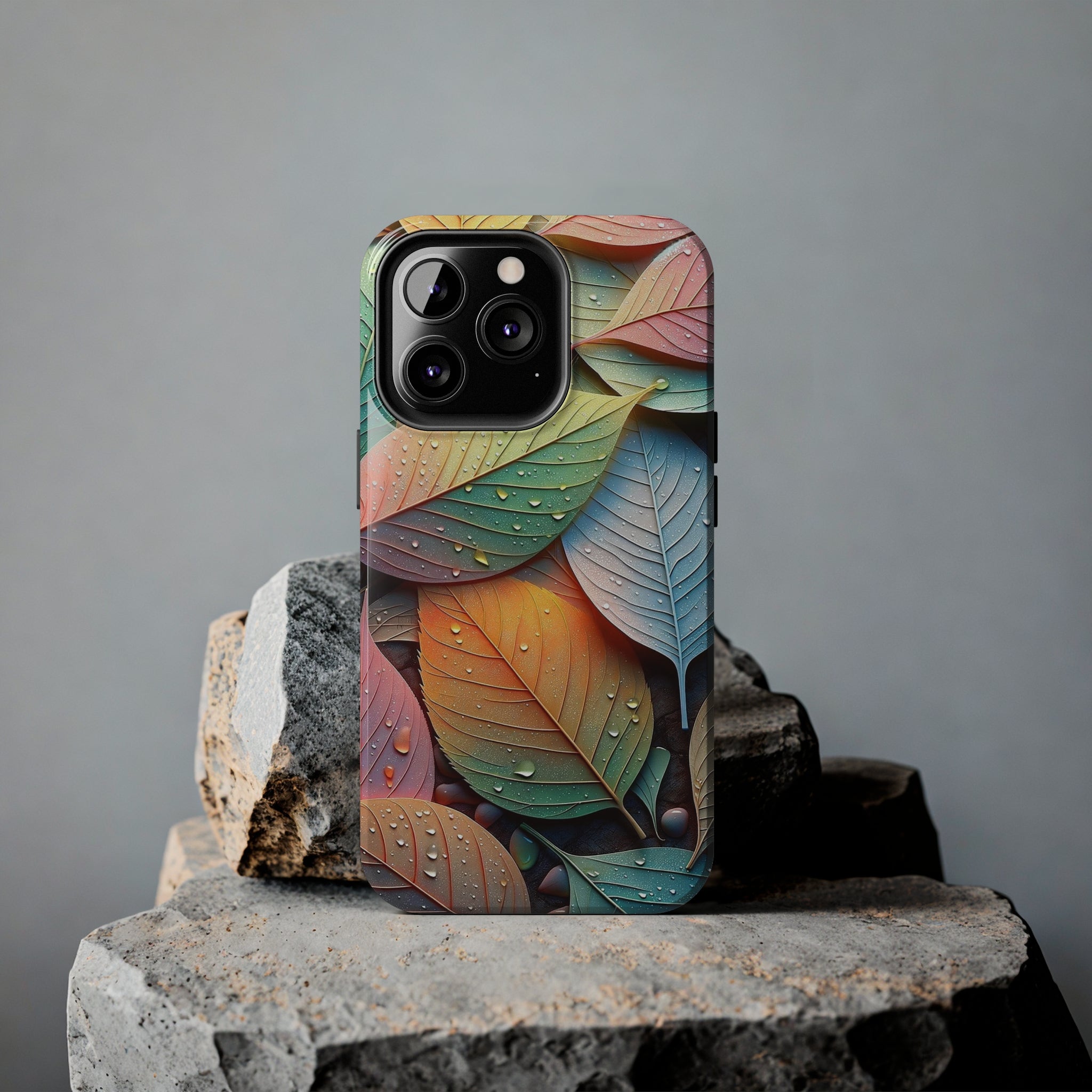 Pastel coloured leaves - Tough Phone Case