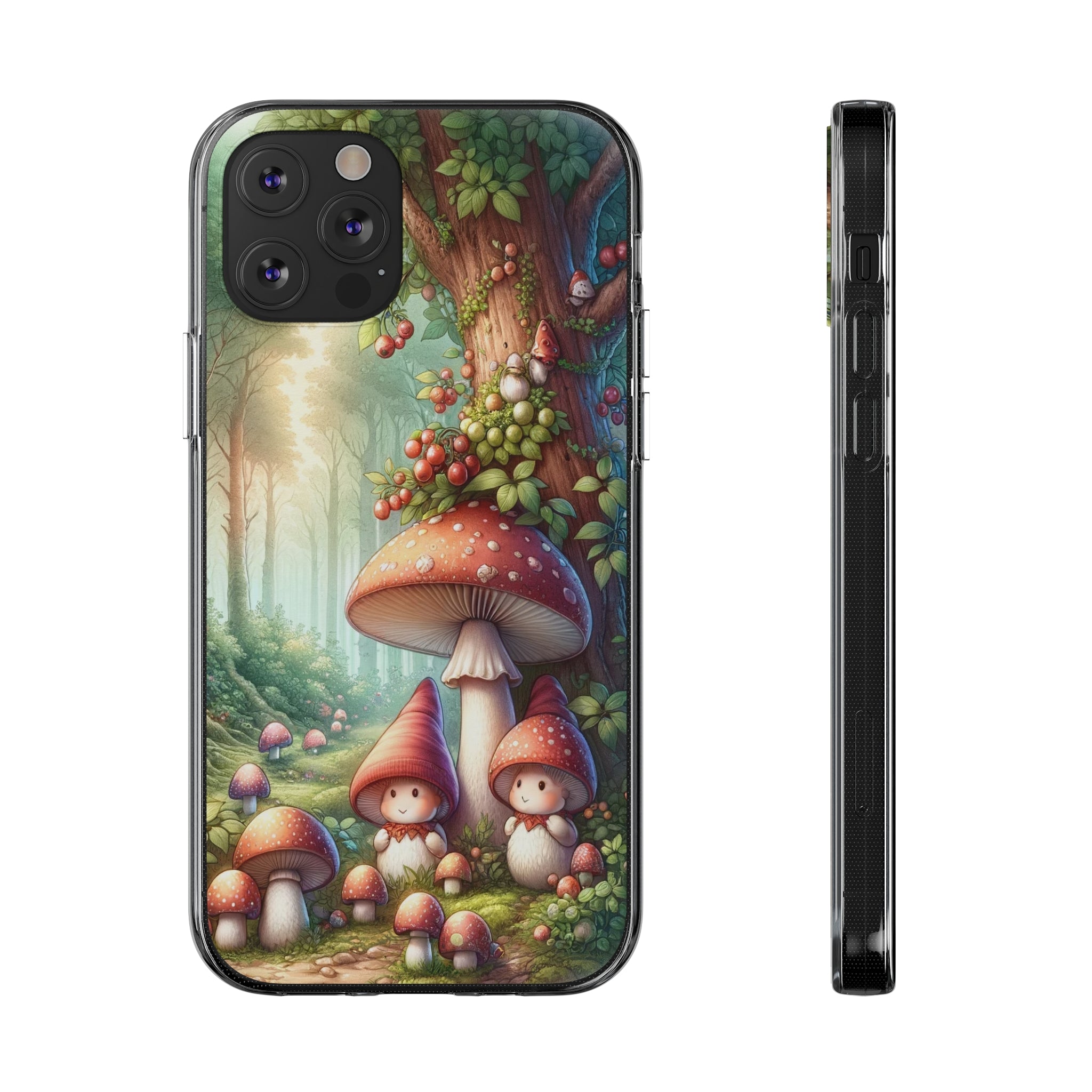 Gnomes and mushrooms - Soft Phone Case