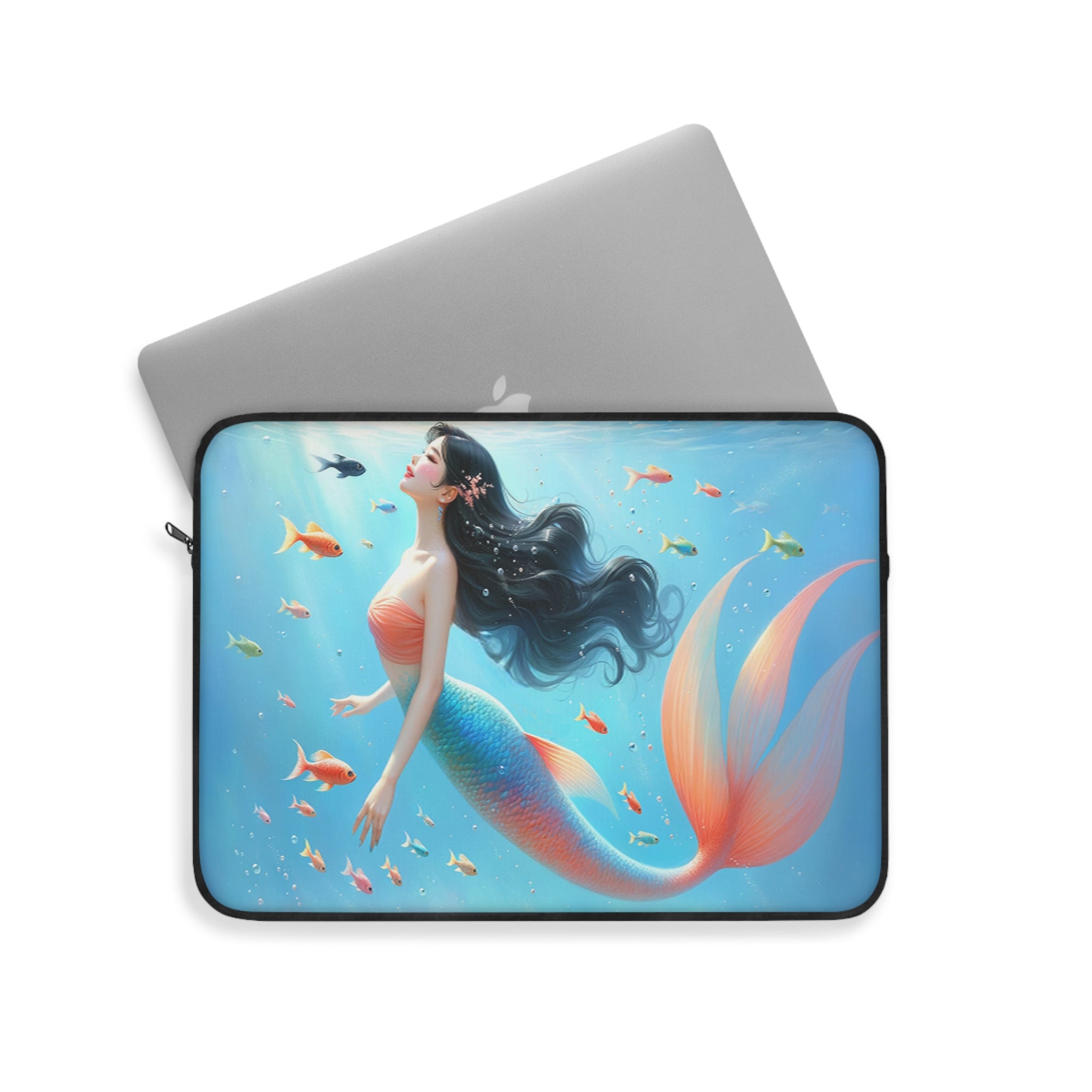 Mermaid with black hair - Laptop Sleeve