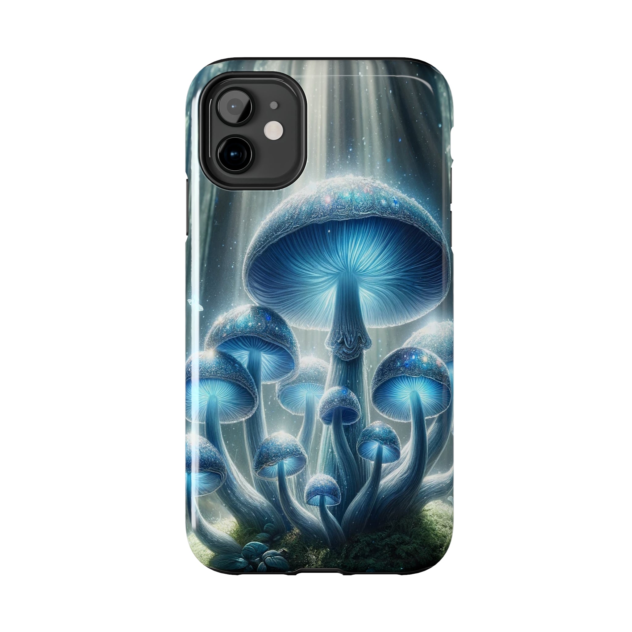 Light blue mushrooms - Tough Phone Case