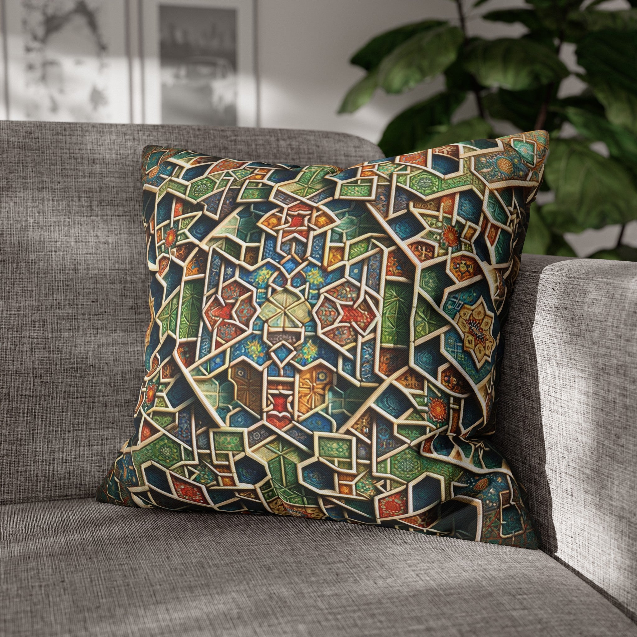 Persian Art 2 - Polyester Square Pillowcase