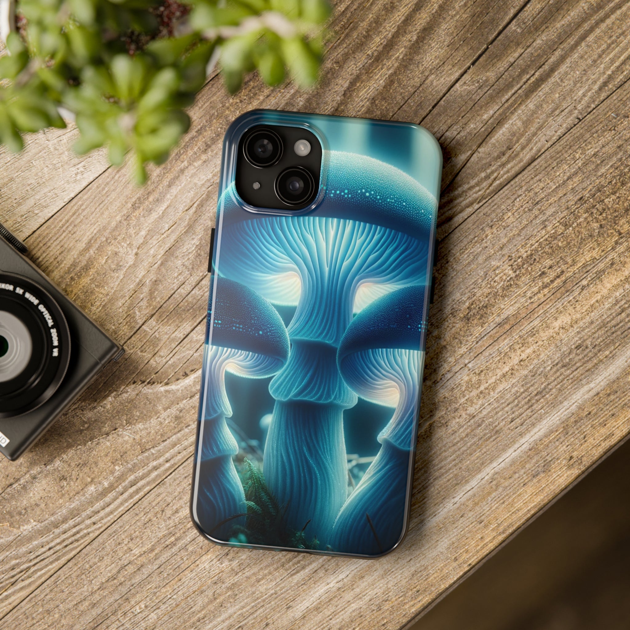 Blue Mushrooms - Tough Phone Case