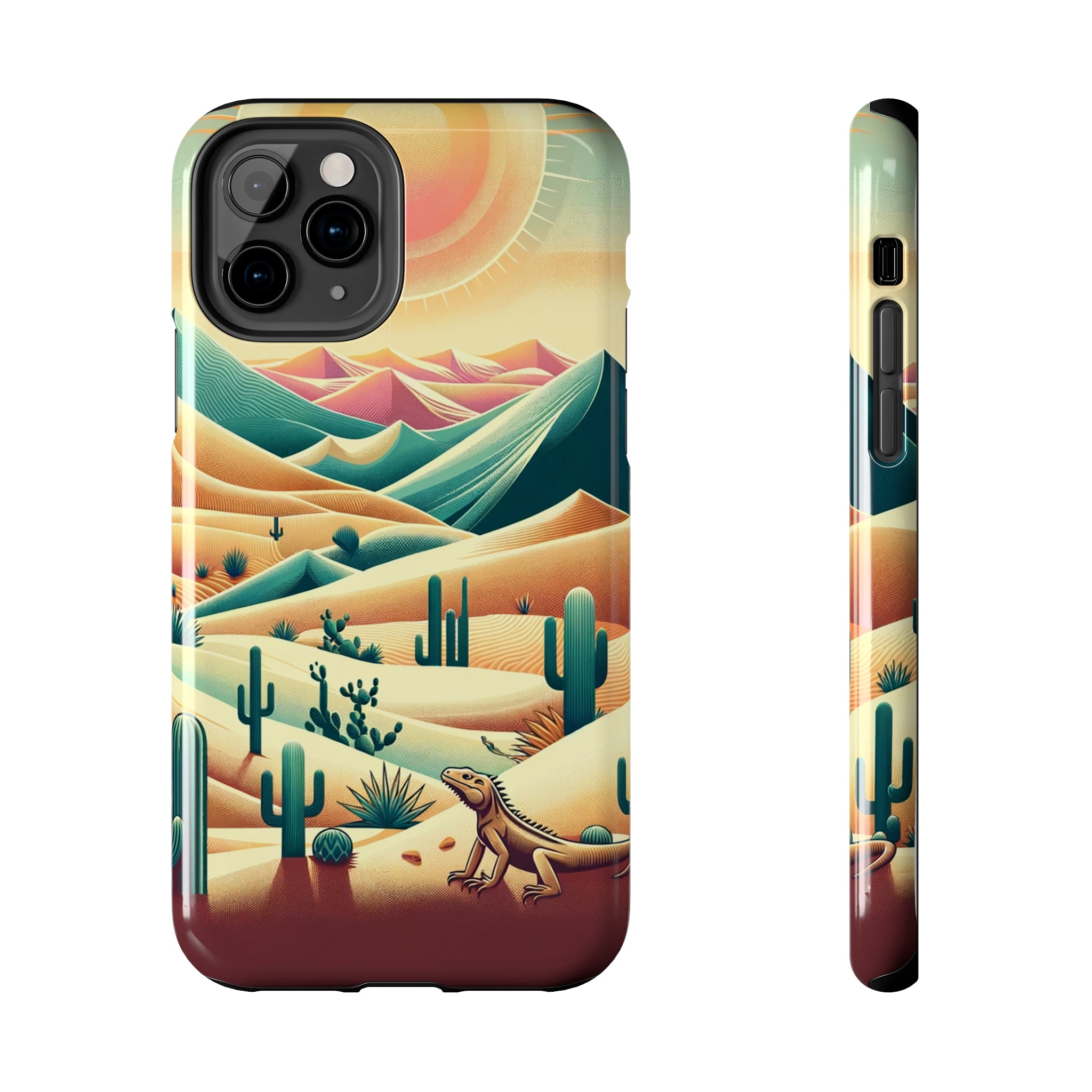 Iguana in the desert - Tough Phone Case