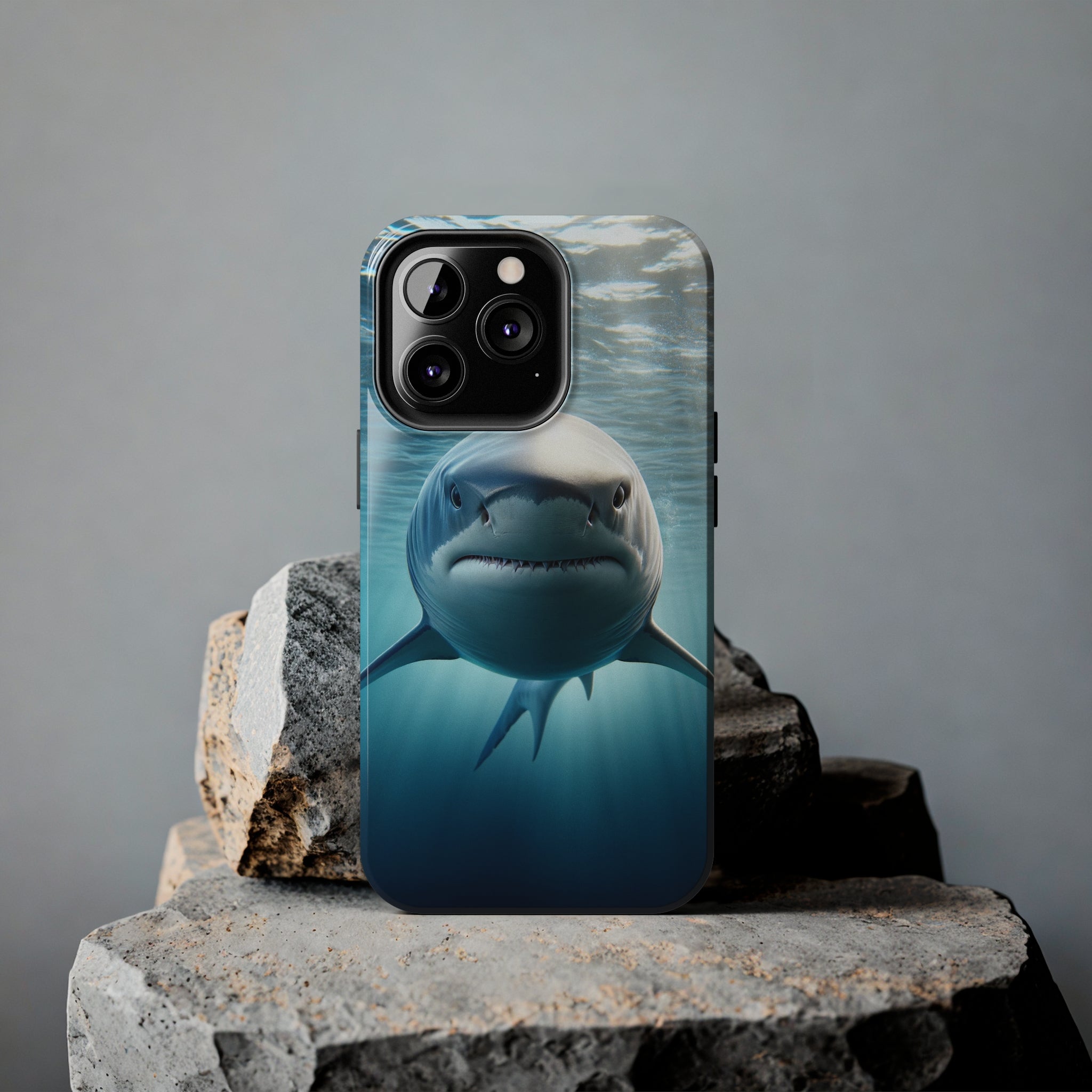 Curious shark - Tough Phone Case