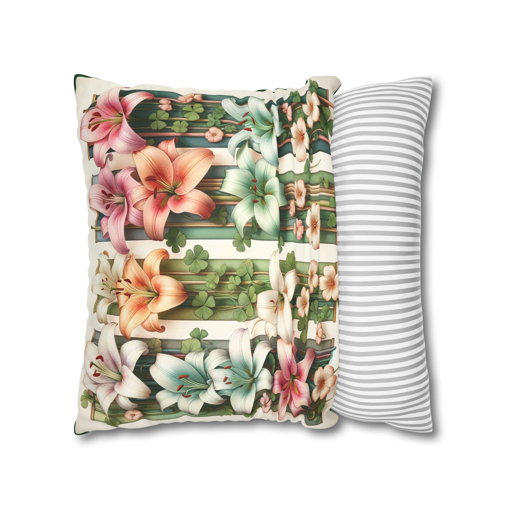 Lilies (1) - Suede Square Pillowcase