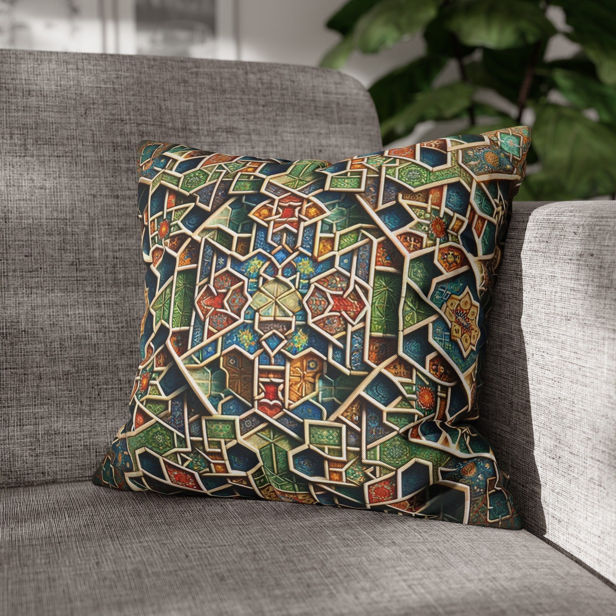 Persian Art 2 - Polyester Square Pillowcase