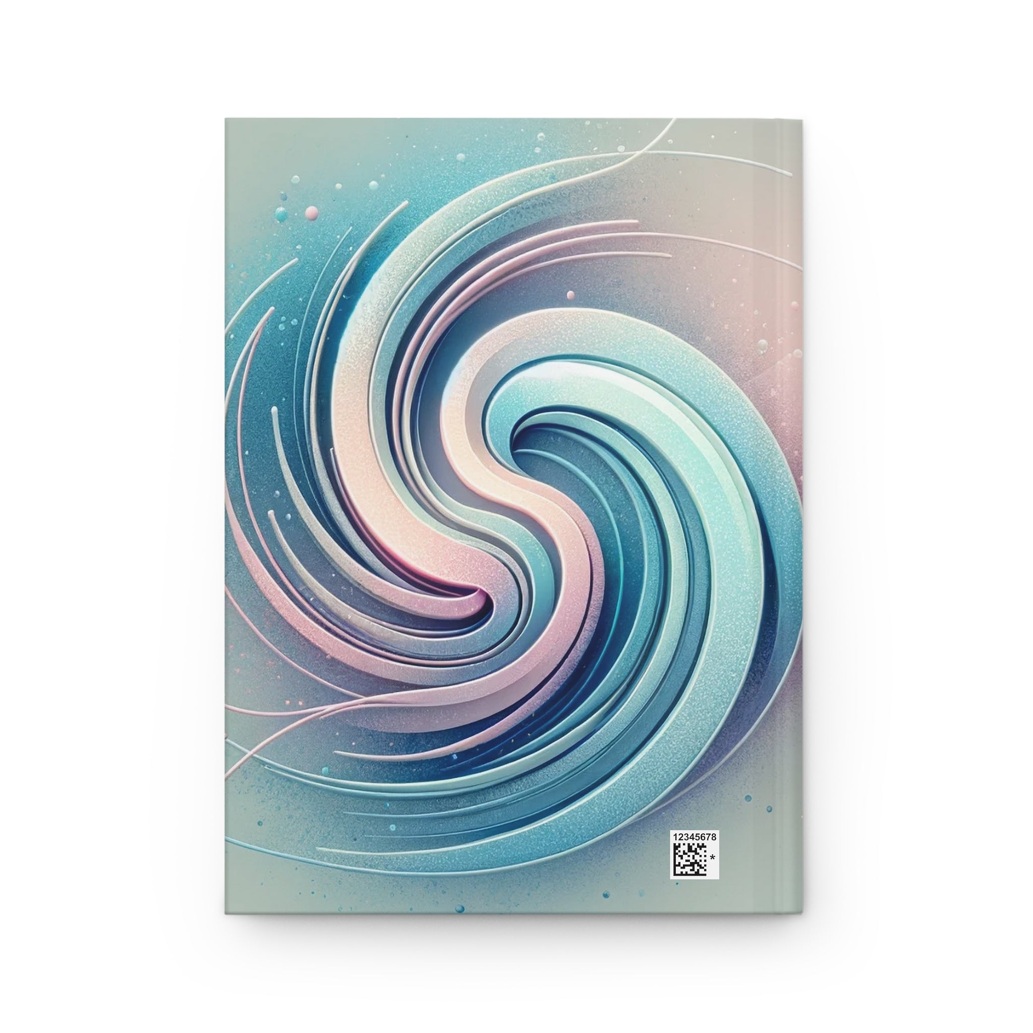 Spiral on blue background - Hardcover Notebook