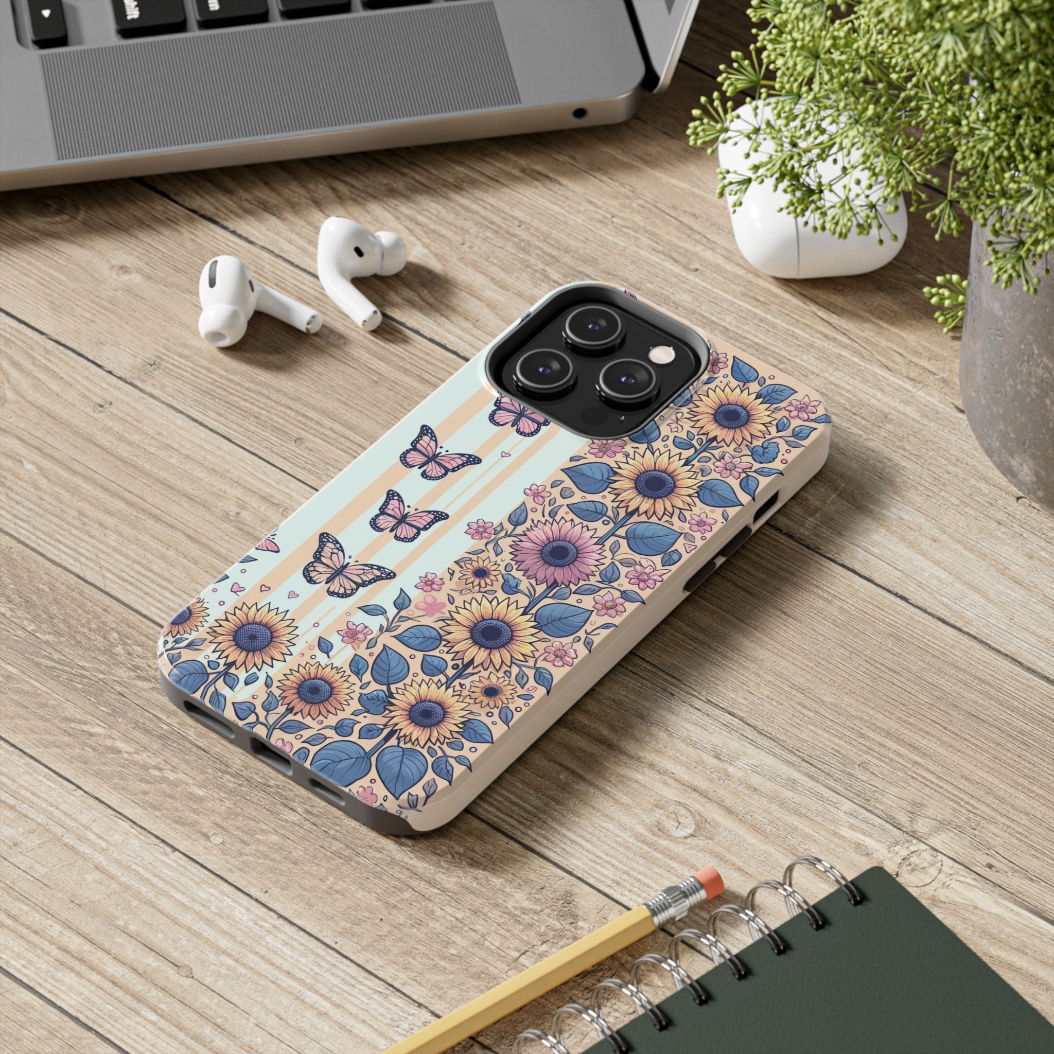 Butterflies and Sunflowers - Tough Phone Case