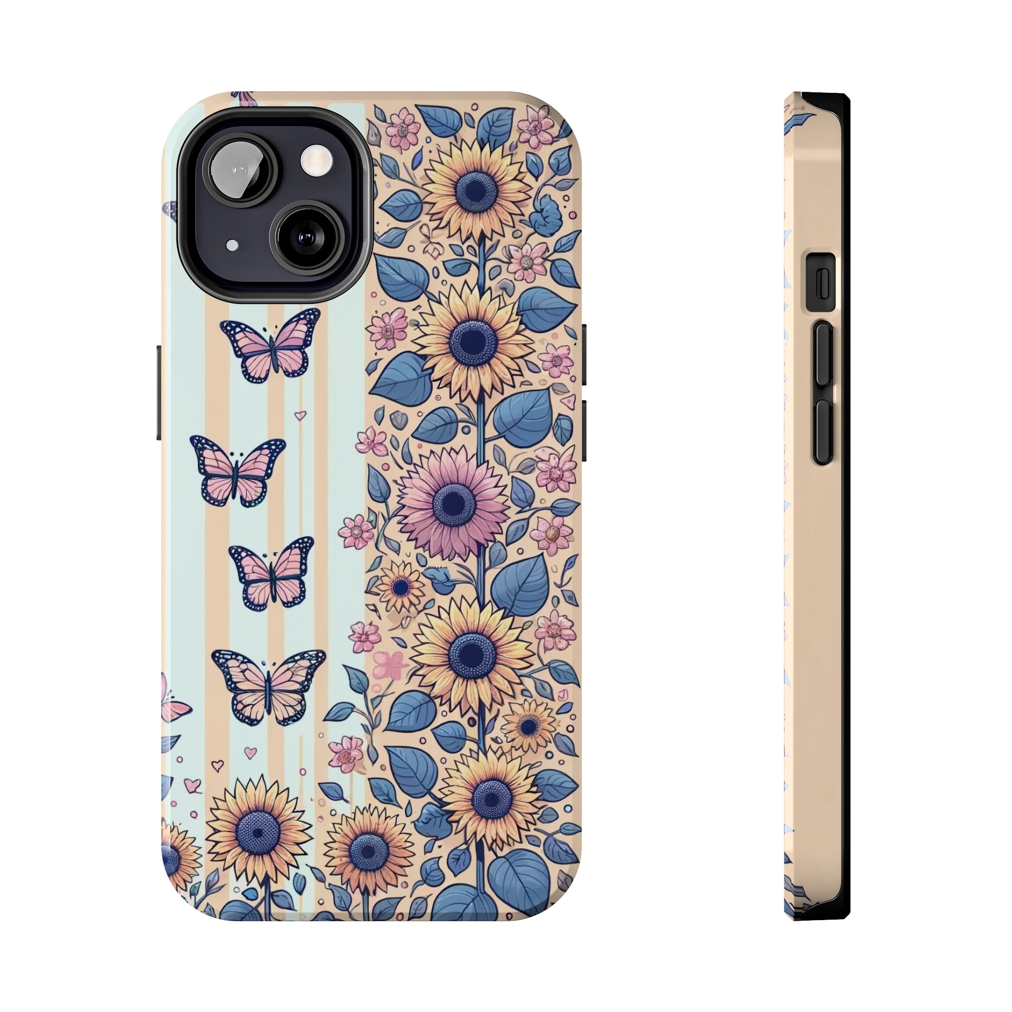 Butterflies and Sunflowers - Tough Phone Case