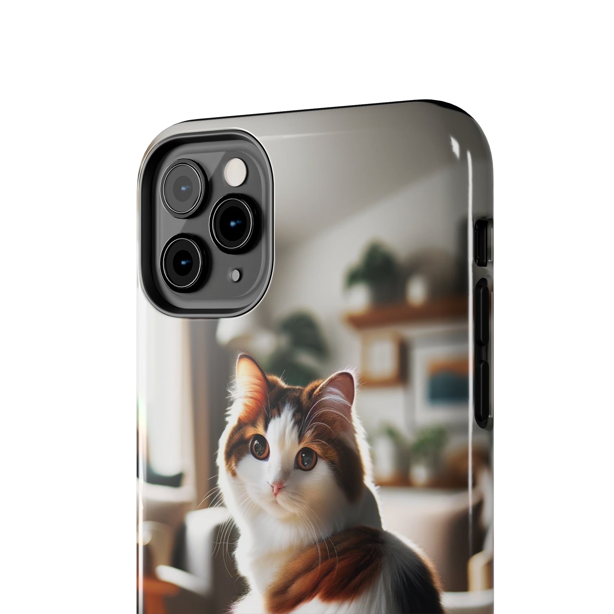 White-brown cat - Tough Phone Case