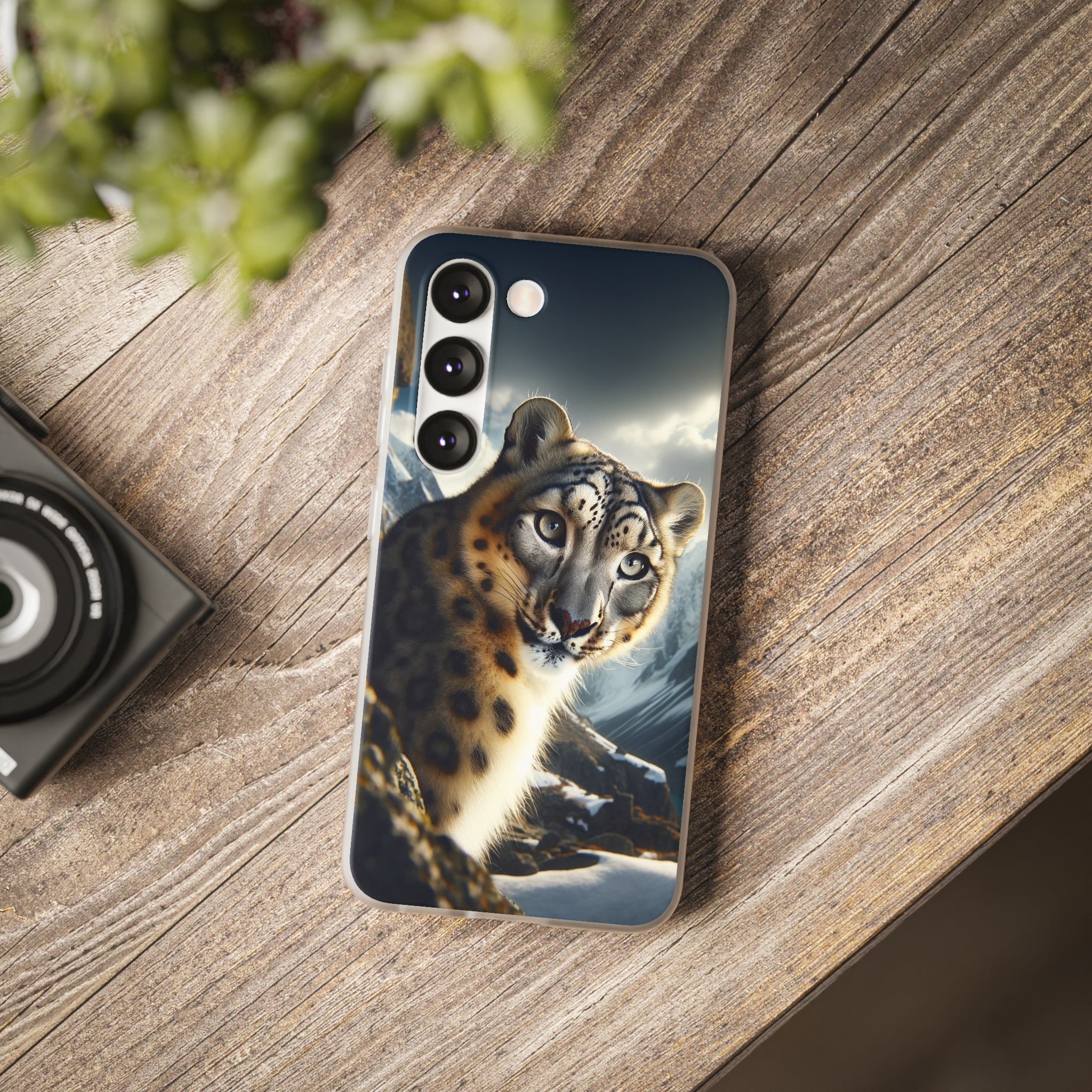 Curious Snow leopard - Flexi Case (Samsung only)