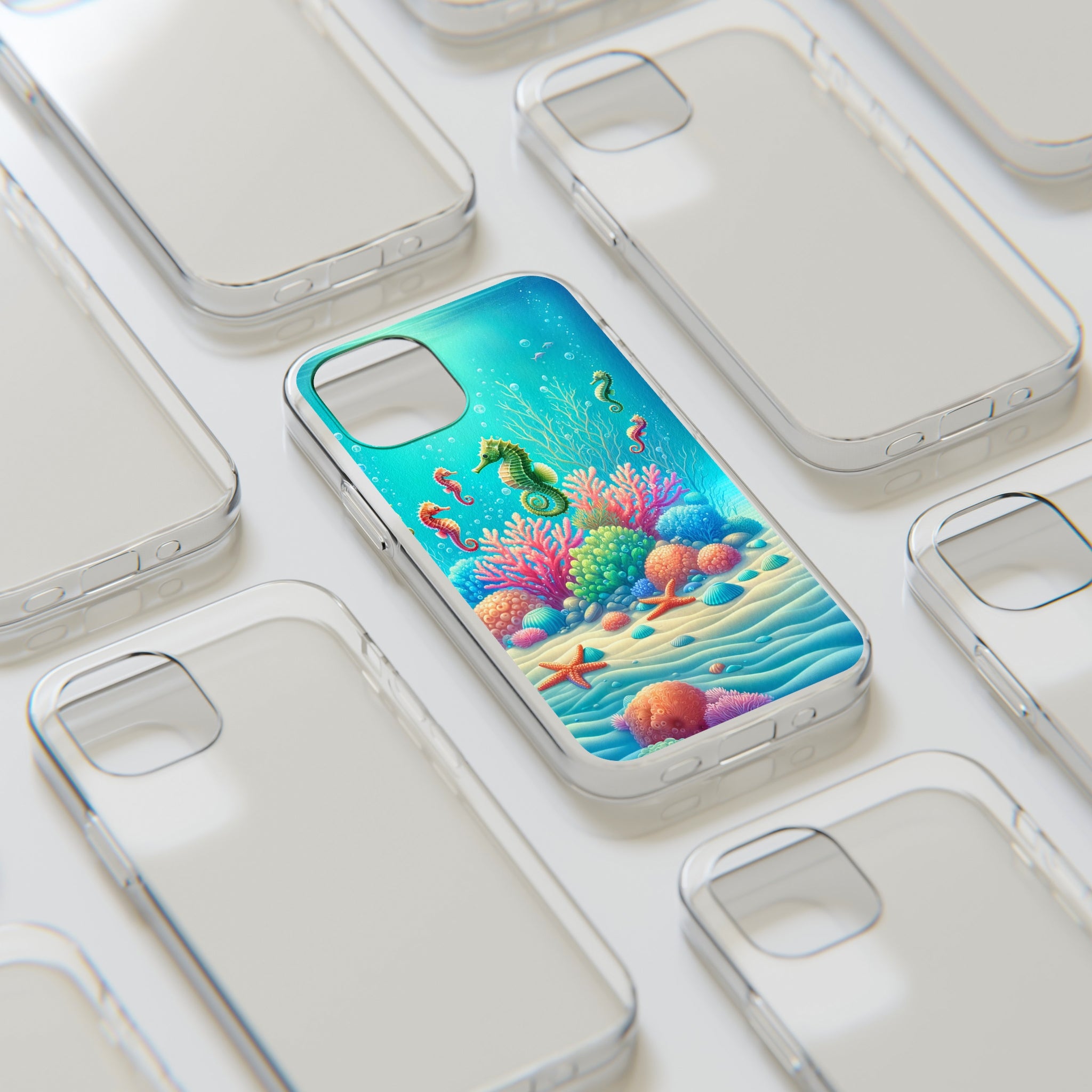 Seahorses - Soft Phone Case