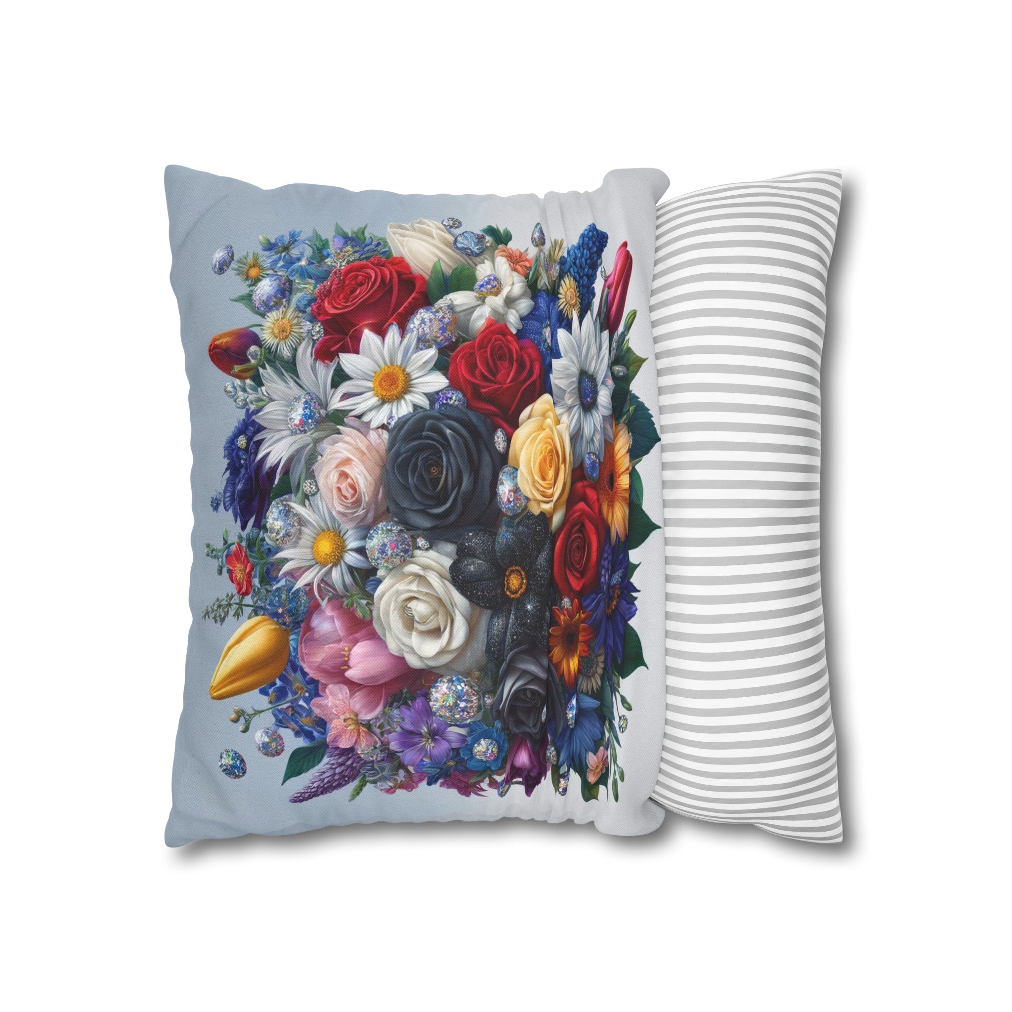 Colourful Bouquet (6) - Polyester Square Pillowcase