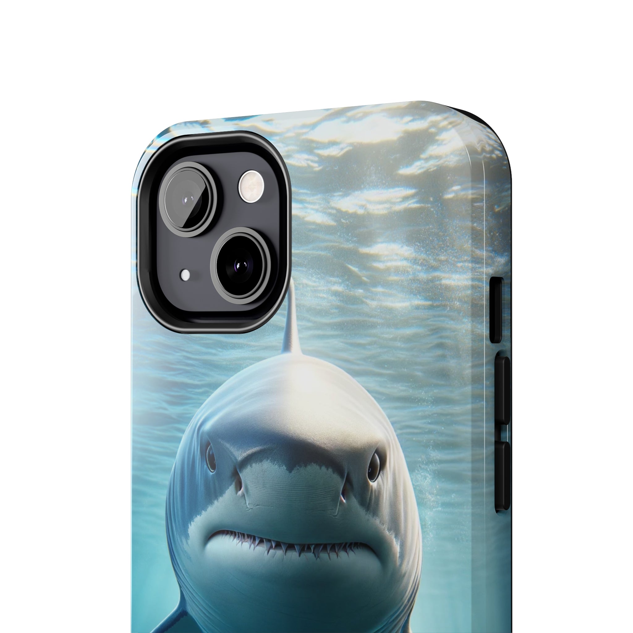 Curious shark - Tough Phone Case