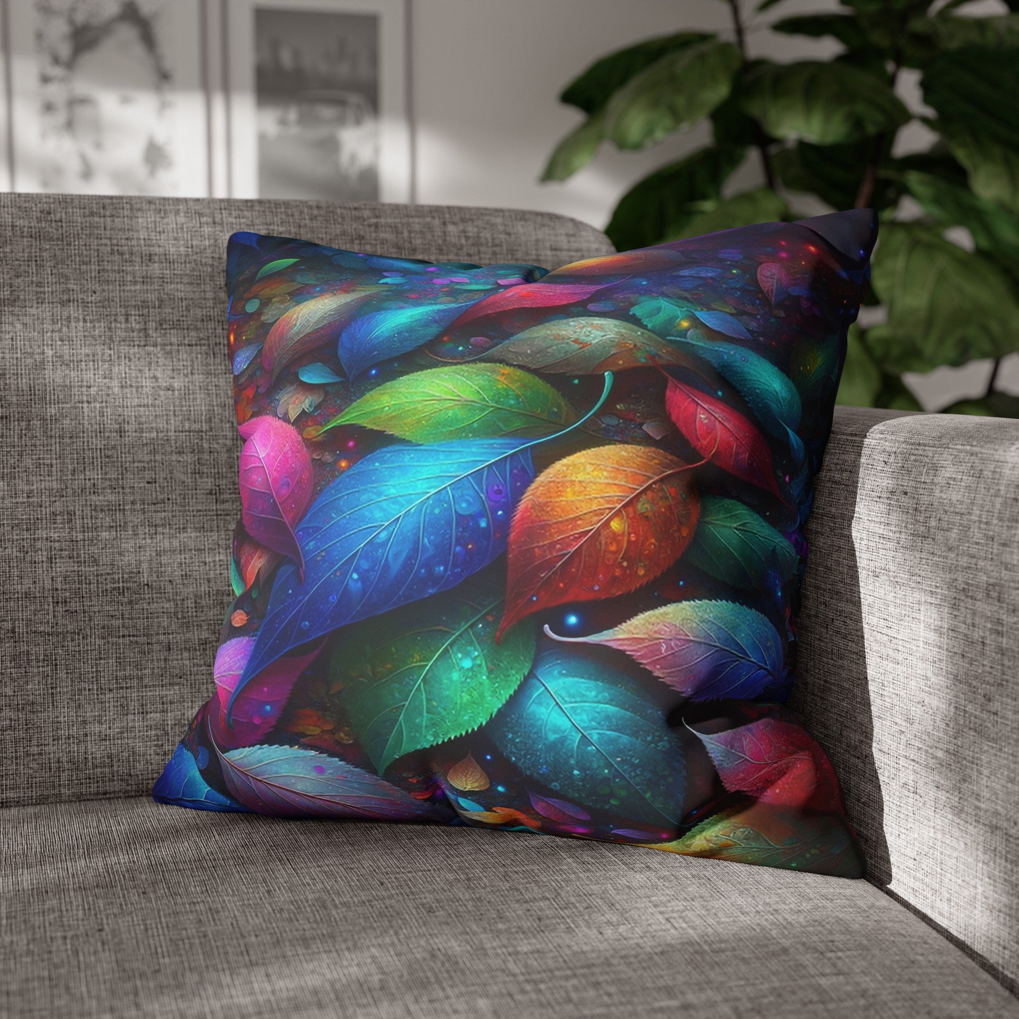 Magical leaves (3) - Suede Square Pillowcase