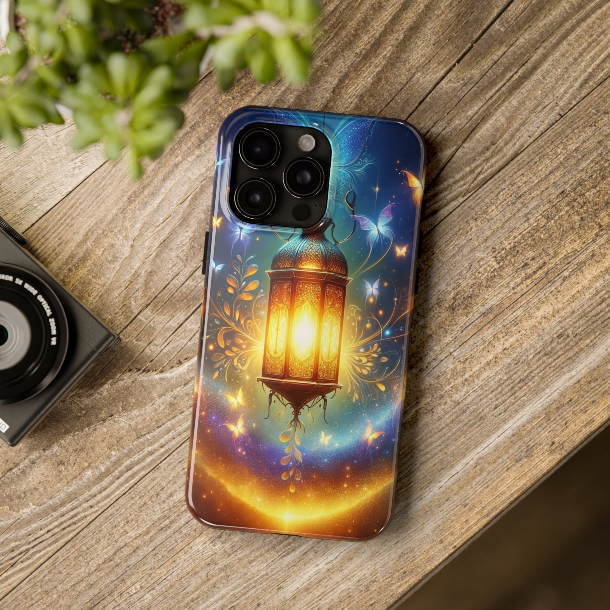 Butterflies around a lamp - Tough Phone Case