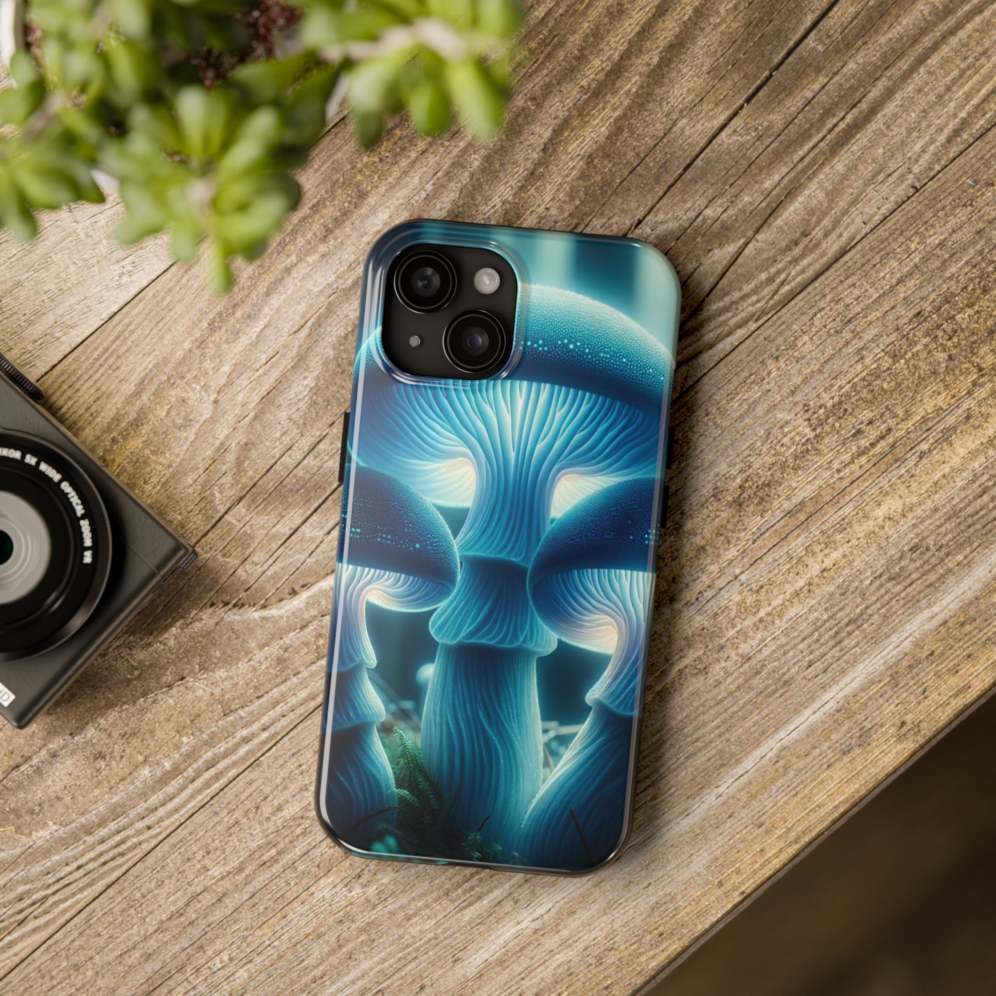 Blue Mushrooms - Tough Phone Case