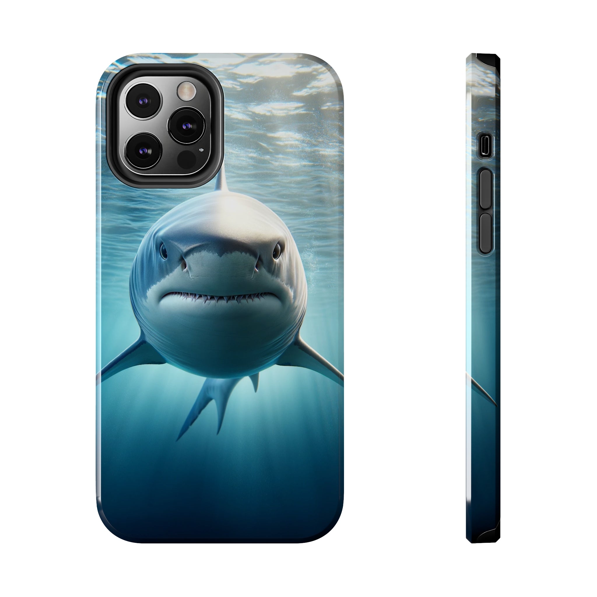 Curious shark - Tough Phone Case