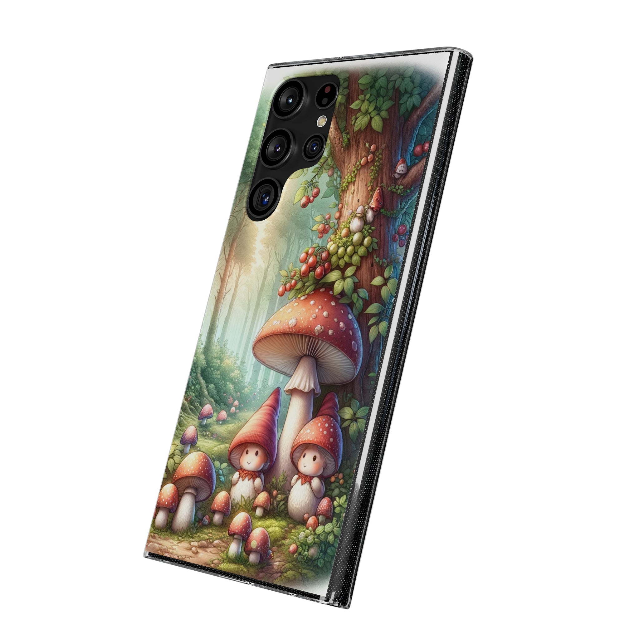 Gnomes and mushrooms - Soft Phone Case