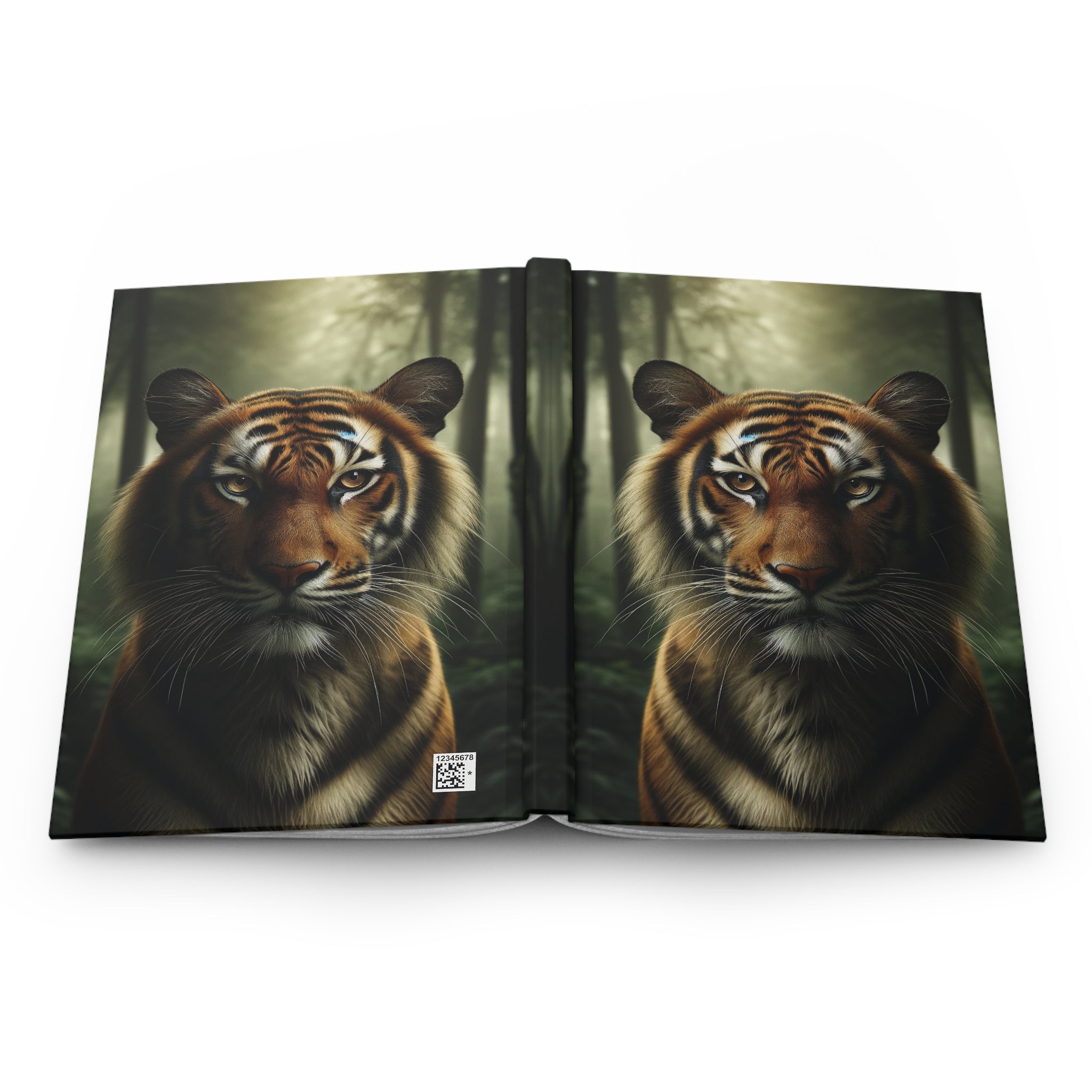 A curious tiger - Hardcover Notebook