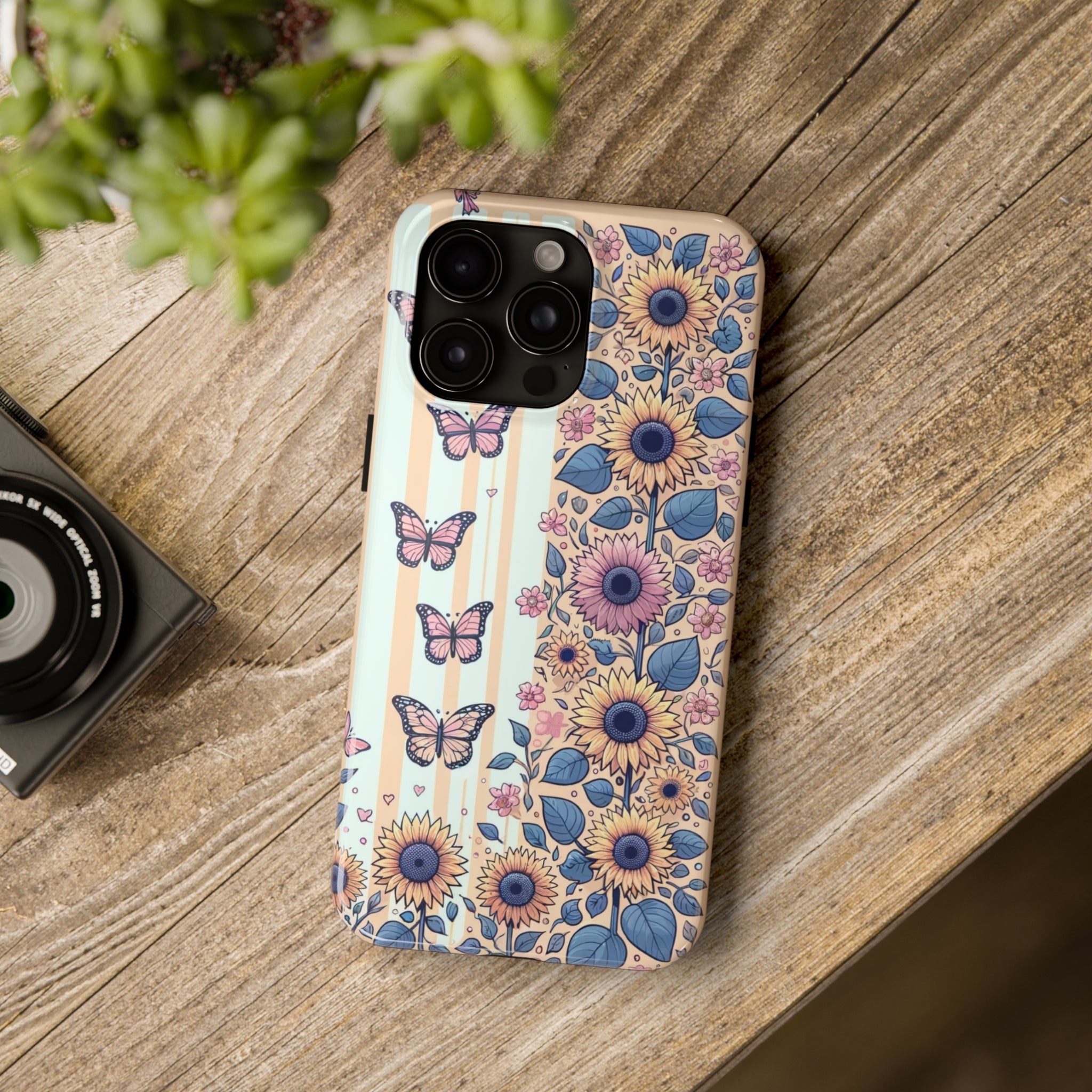 Butterflies and Sunflowers - Tough Phone Case