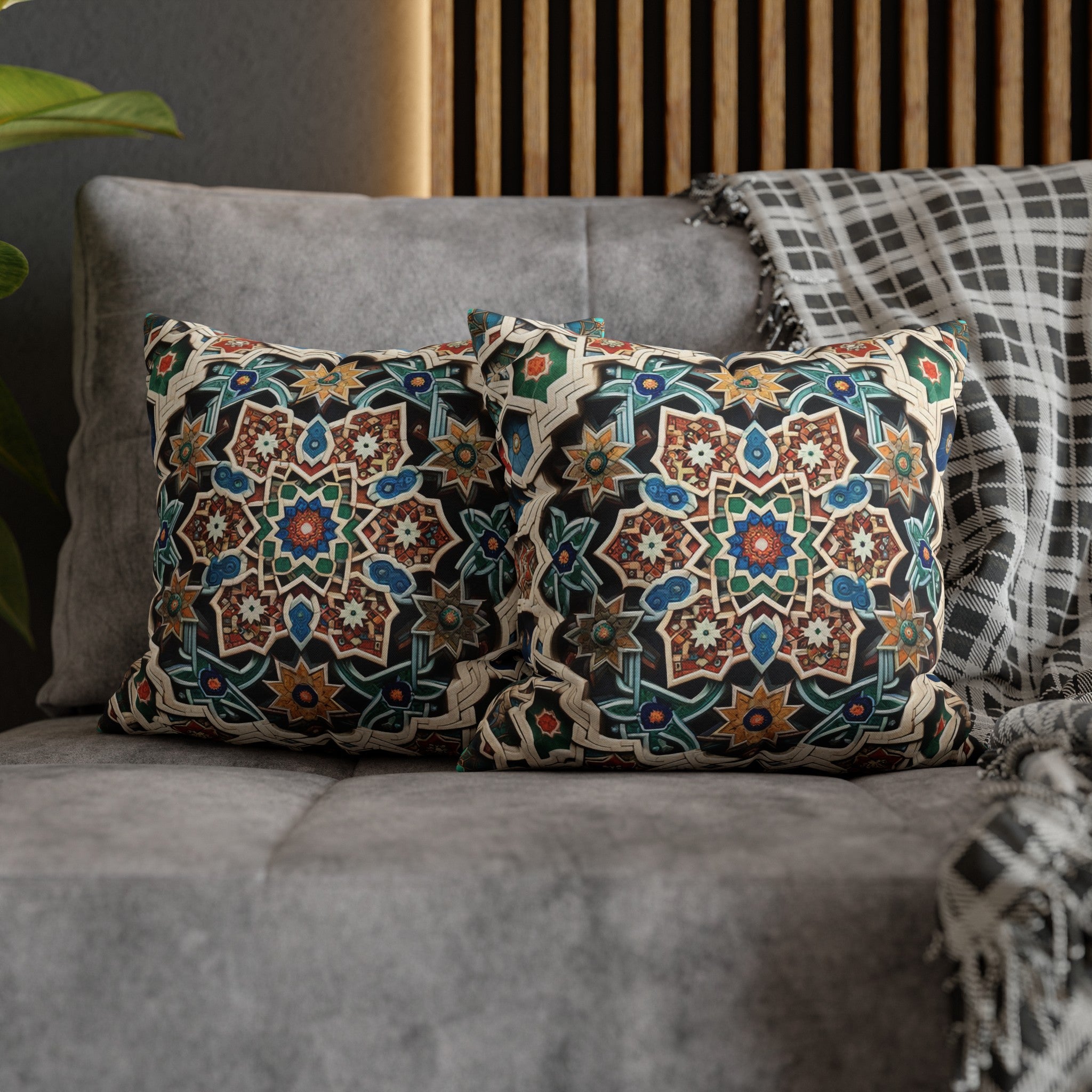 Persian Art 1 - Polyester Square Pillowcase