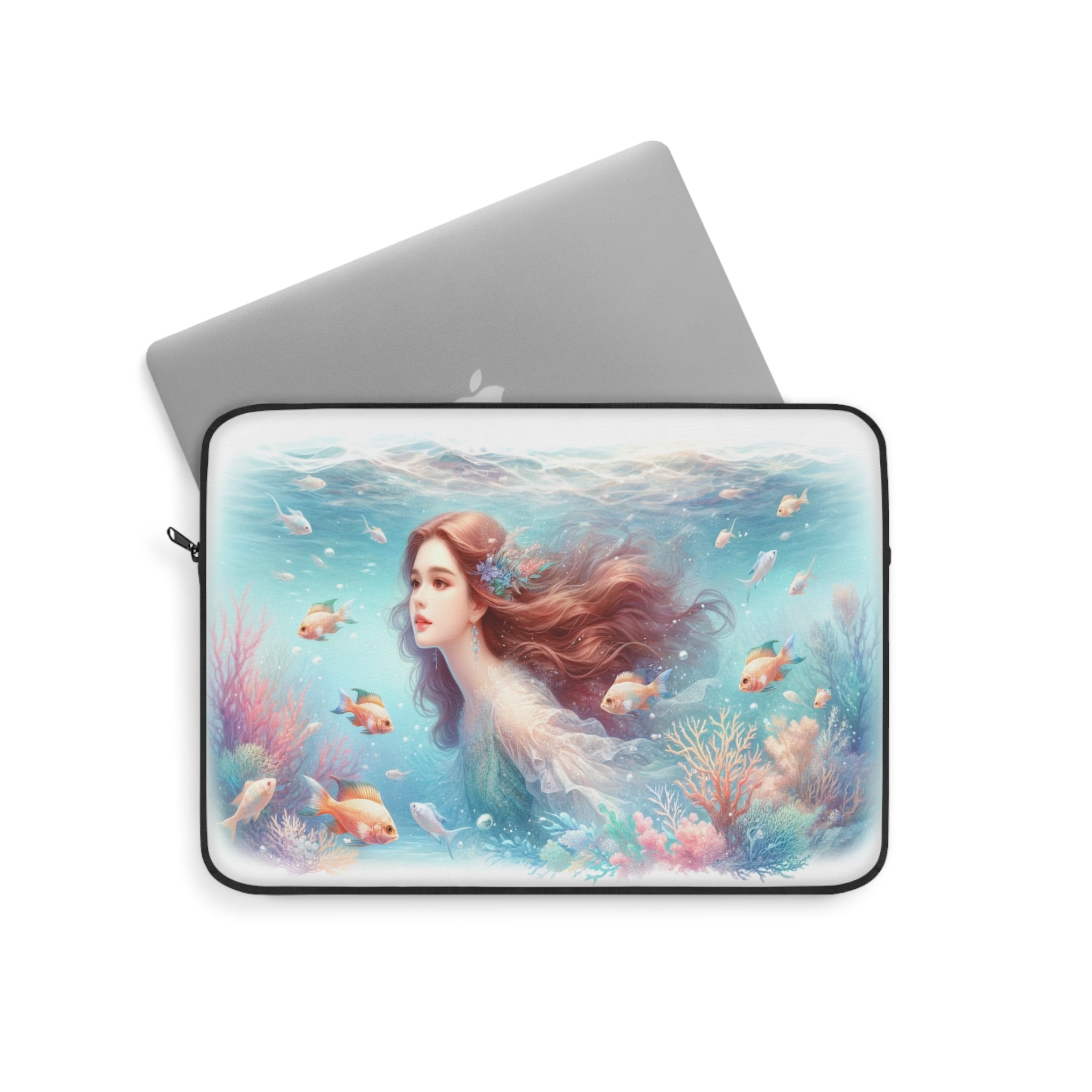 Mermaid with brown hair - Laptop Sleeve