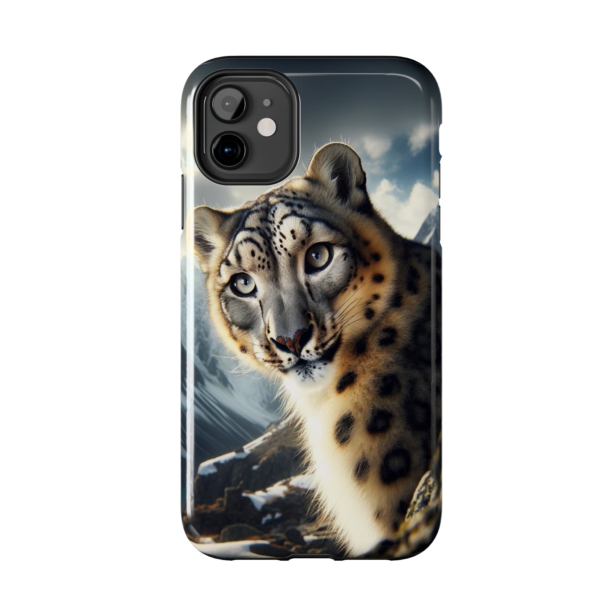 Curious Snow Leopard - Tough Phone Case